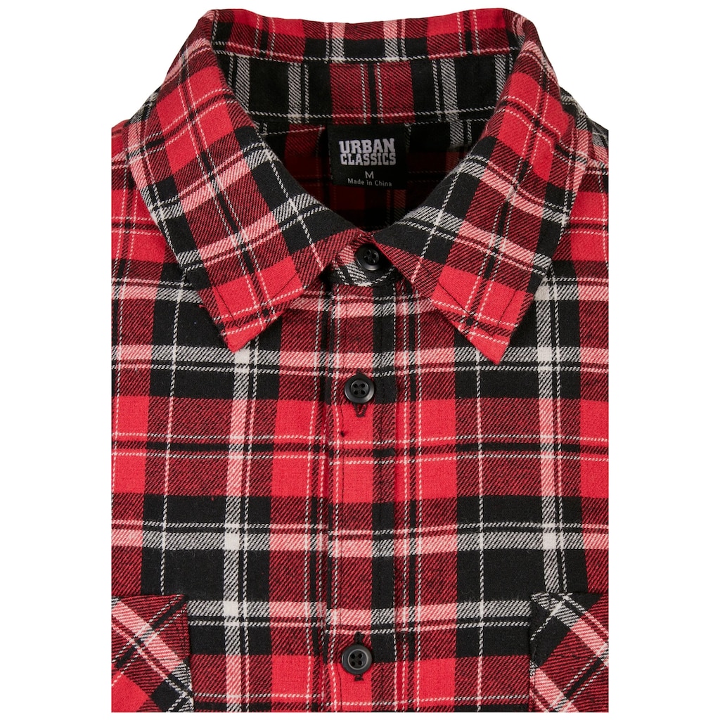 URBAN CLASSICS Langarmhemd »Urban Classics Herren Checked Roots Shirt«, (1 tlg.)