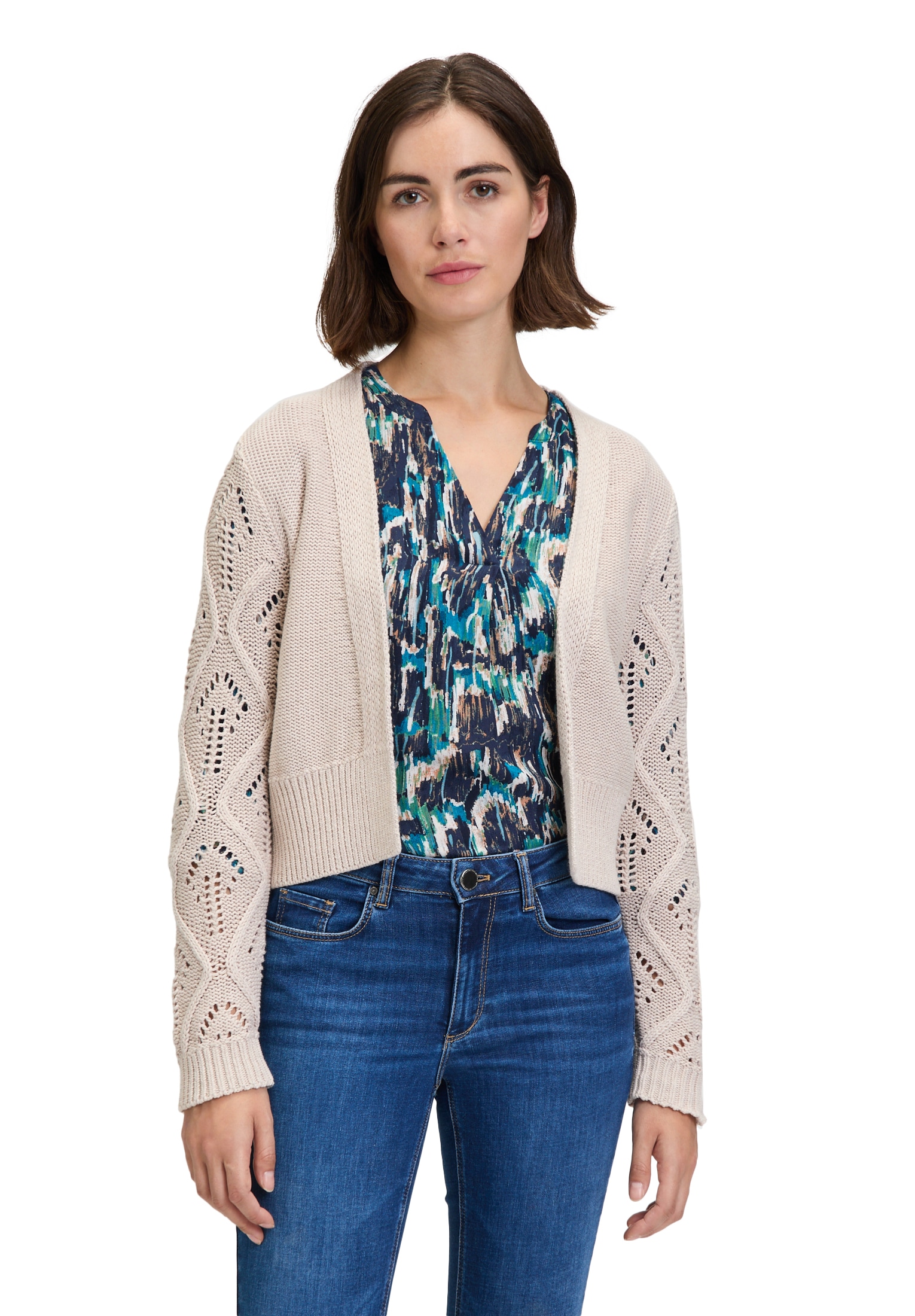Betty&Co Strickjacke "Betty & Co Damen Grobstrickjacke ohne Verschluss", Ri günstig online kaufen