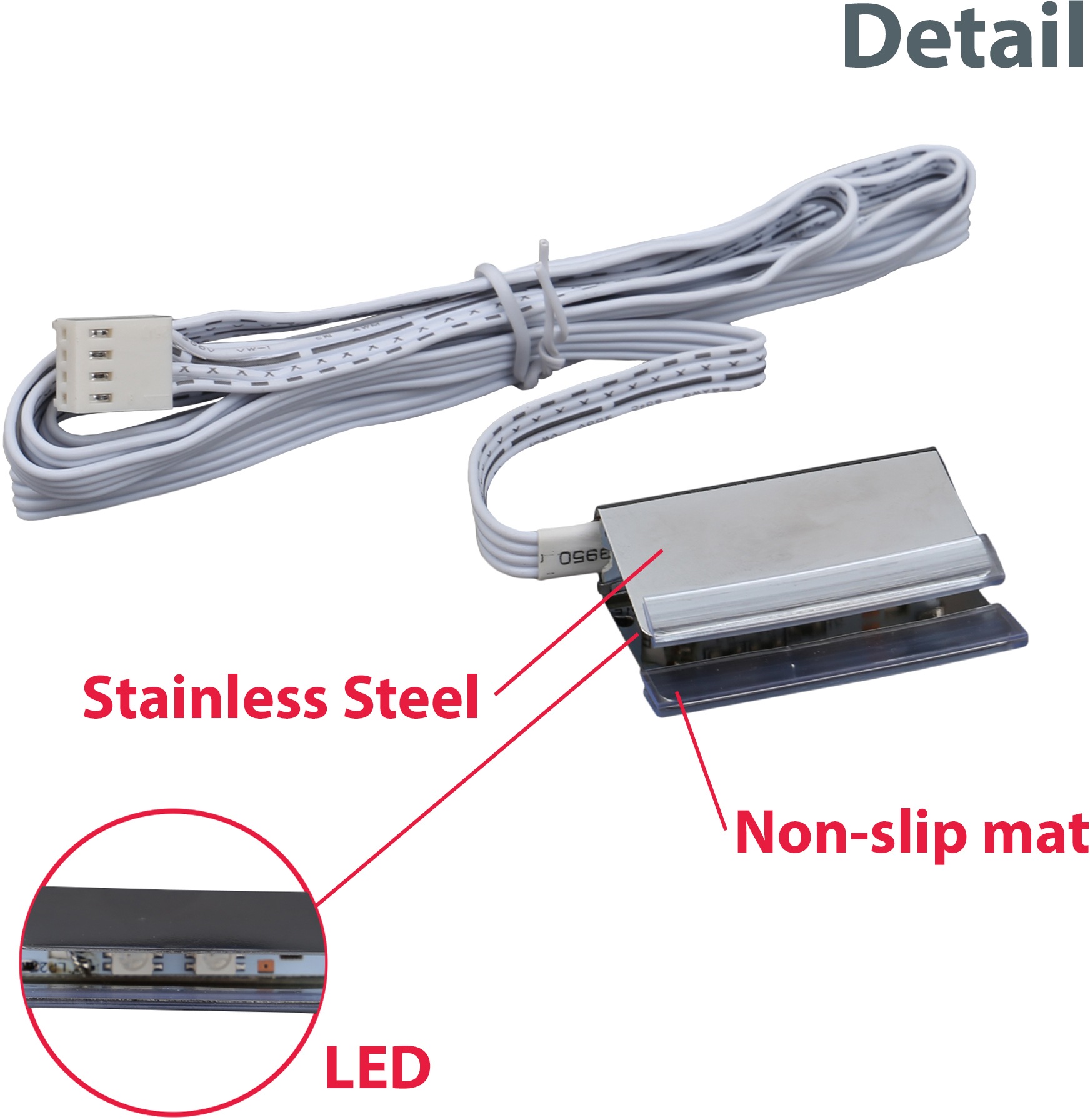 B.K.Licht LED Dekolicht, 8 flammig-flammig, LED Clips, RGB, Glasboden-Beleuchtung, Glaskantenlichter, Leuchten