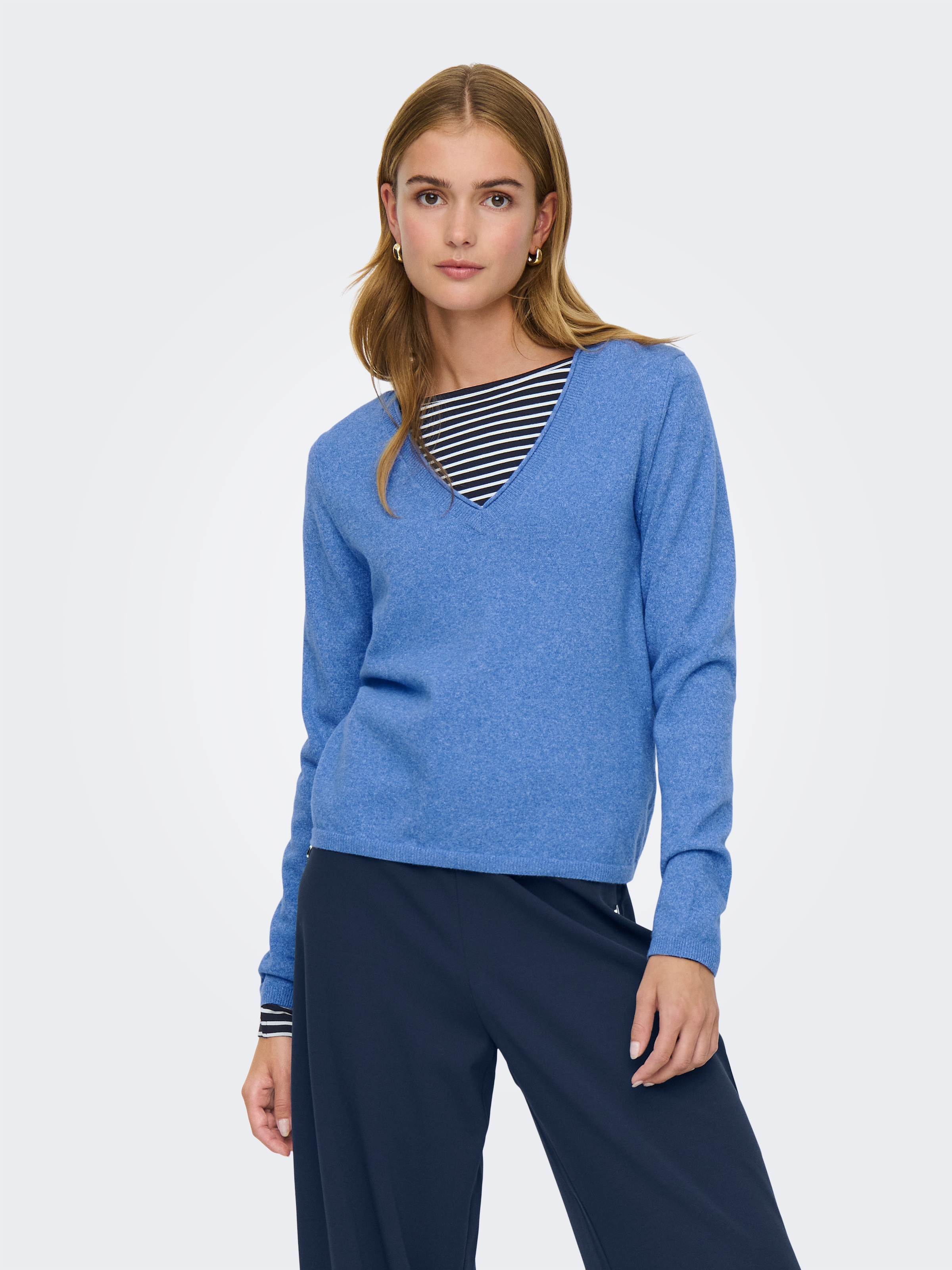 ONLY V-Ausschnitt-Pullover "ONLLOYAL LIFE LS V-NECK PULLO KNT NOOS" günstig online kaufen