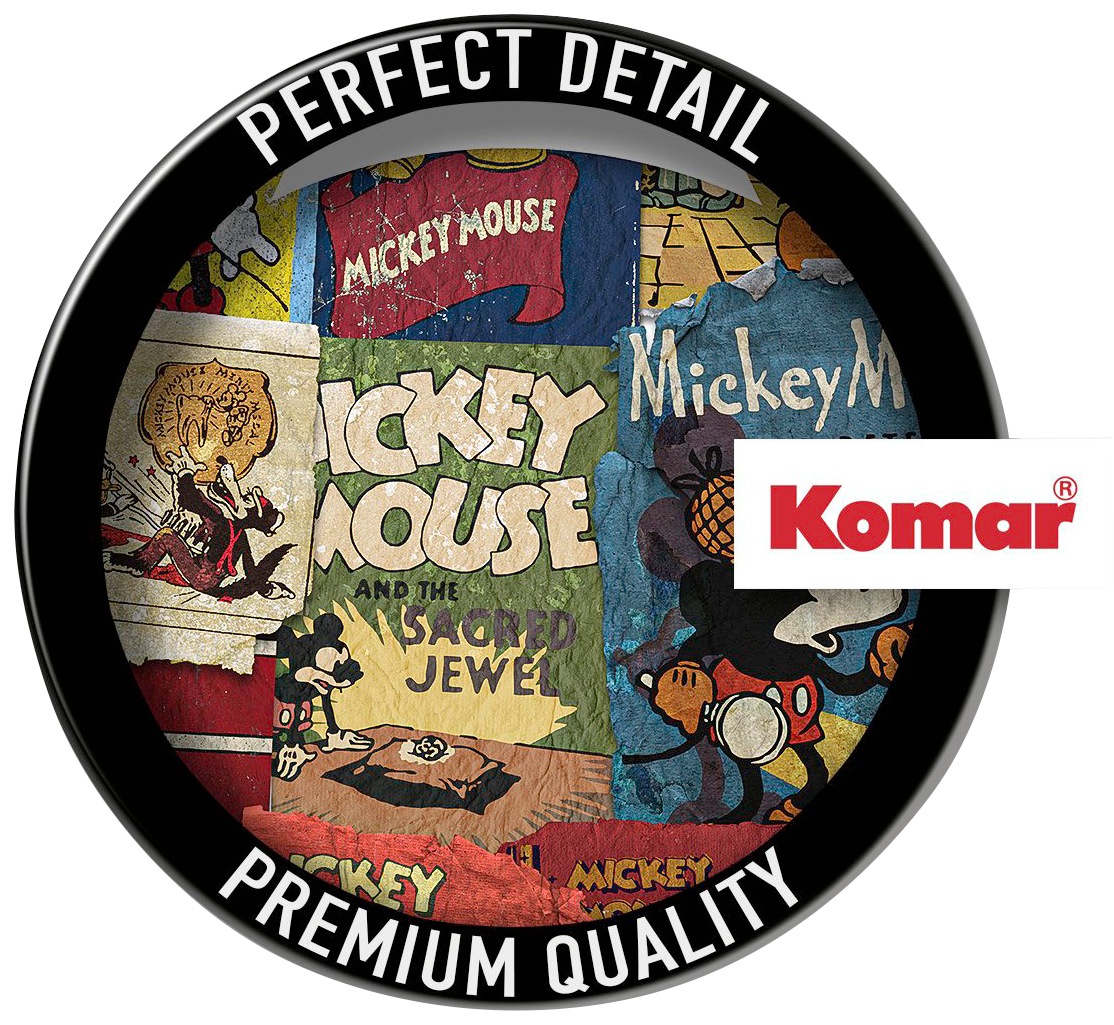 Komar Vliestapete »Vlies selbstklebend - Mickey Head Billboard - Größe 125 x 125 cm«, bedruckt, Kinderzimmer