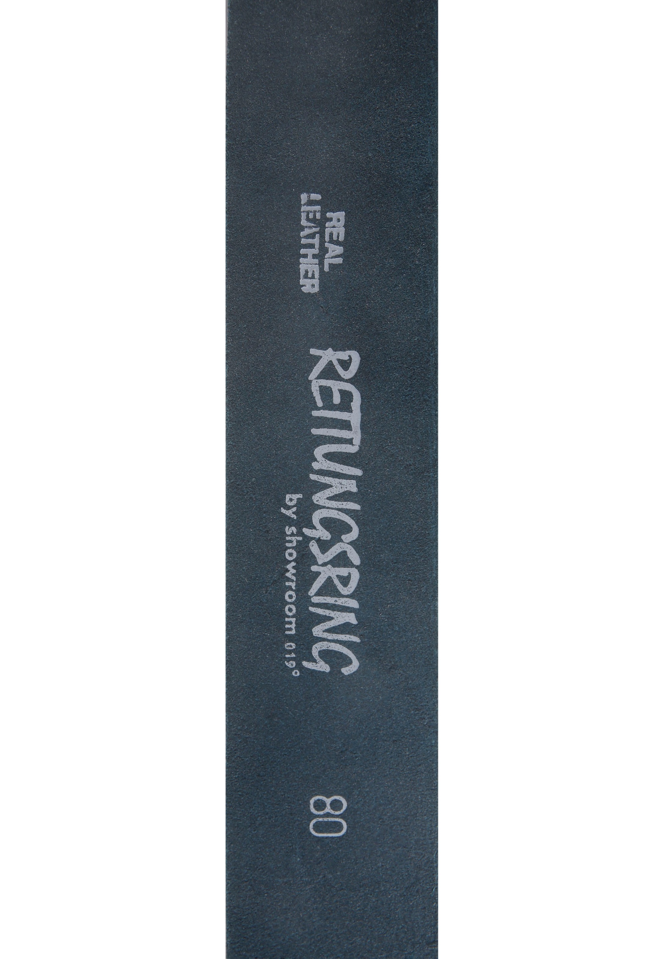 Ledergürtel RETTUNGSRING GÜRTEL, Damen, Gr. 120, blau (jeansblau), Leder, unifarben, Gürtel Ledergürtel, mit austauschbarer Schließe »Rechteck Eingefasst Grau« 3