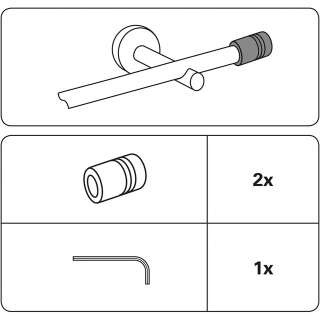 GARDINIA Gardinenstangen-Endstück »Memphis«, (2 St.), Serie Einzelprogramm  Memphis Ø 16 mm kaufen | BAUR