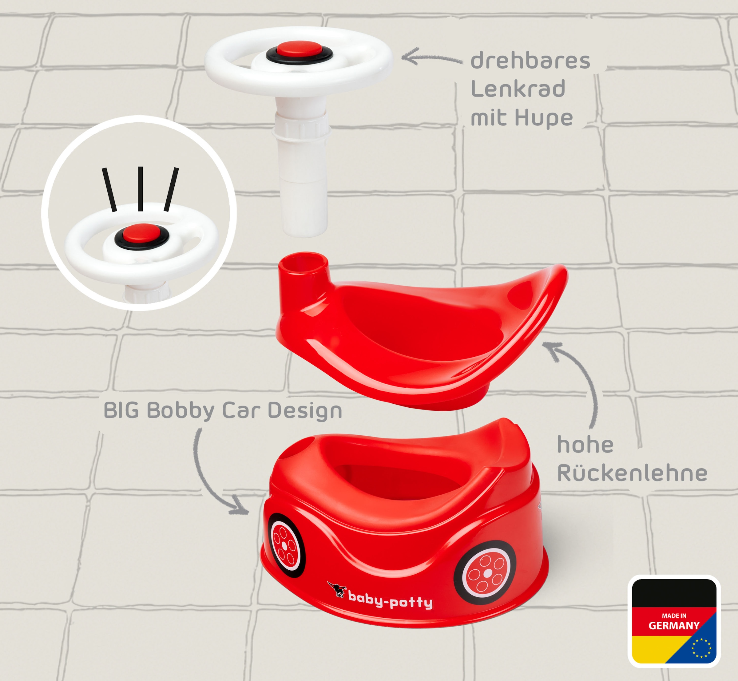BIG Töpfchen »BIG Baby-Potty« im BIG-Bobby-Car-Design; Made in Germany