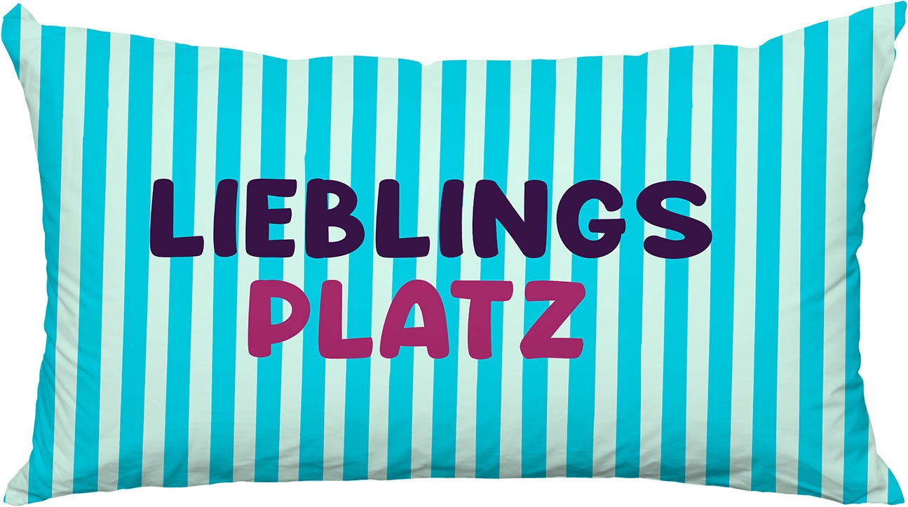 queence Dekokissen "Lieblingsplatz" Premium Outdoor Kissenbezug; Format: 60x40 cm