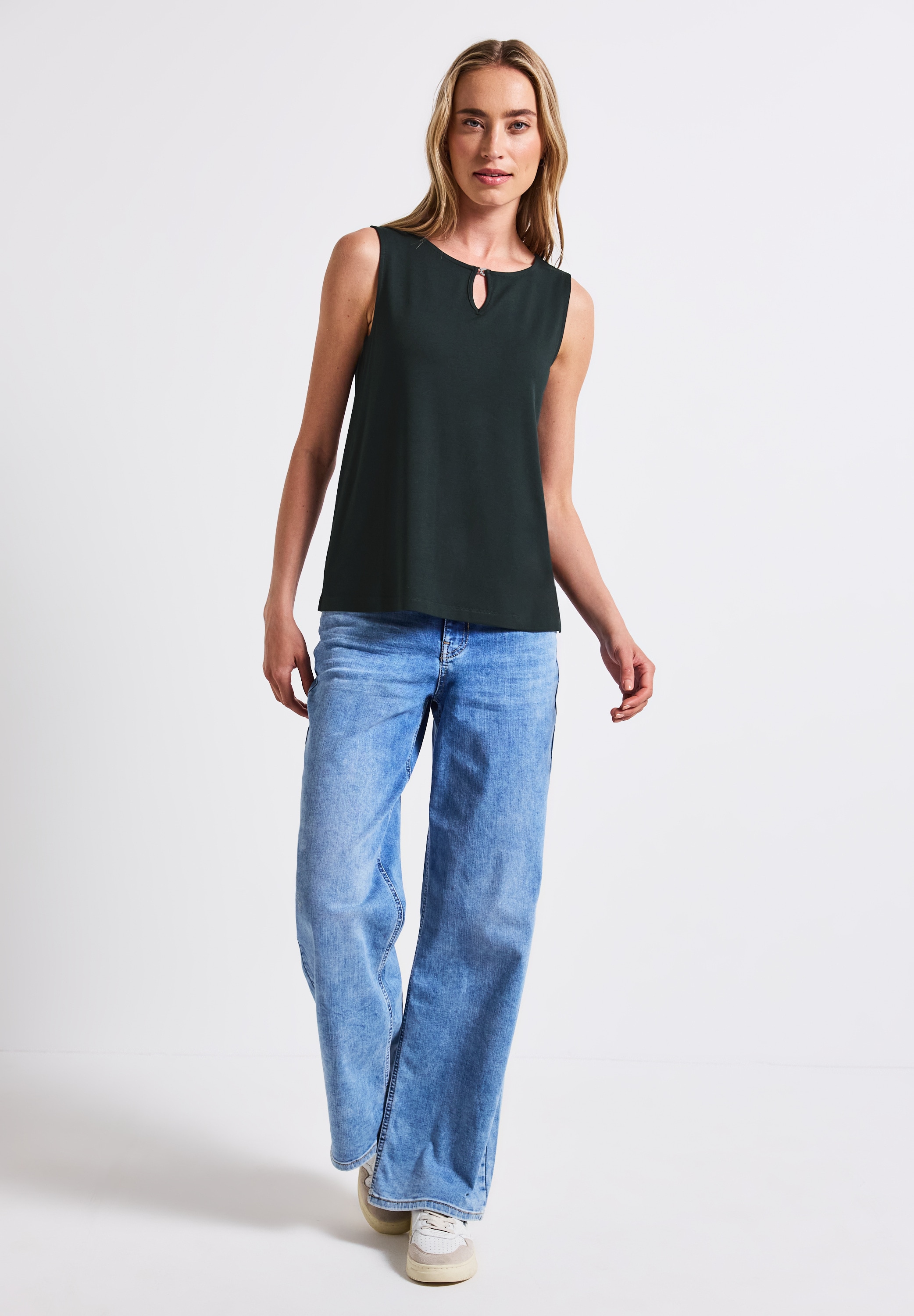 STREET ONE Shirttop, mit Materialmix