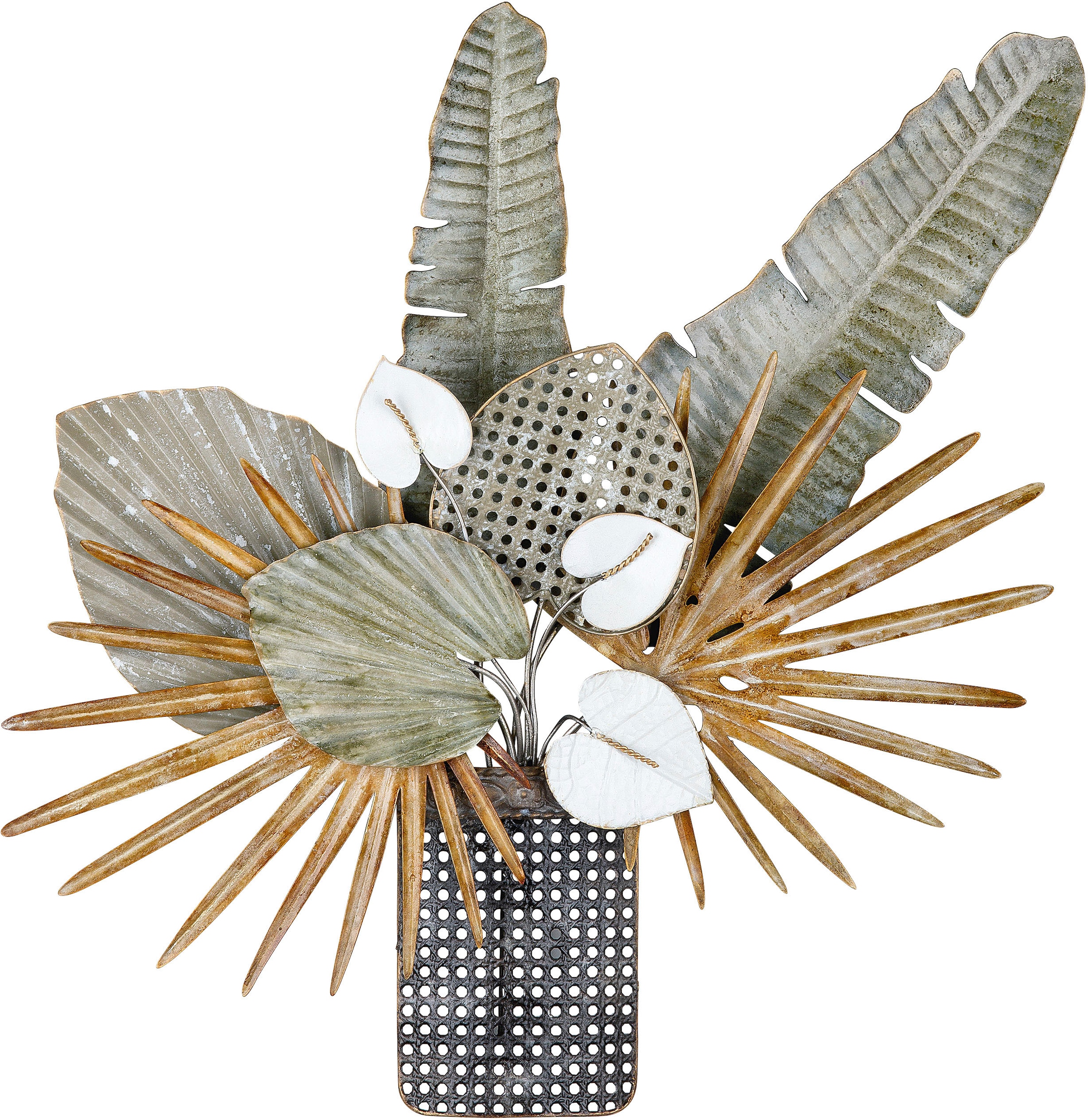 GILDE Wanddekoobjekt "Wandrelief Vase Aruba" günstig online kaufen