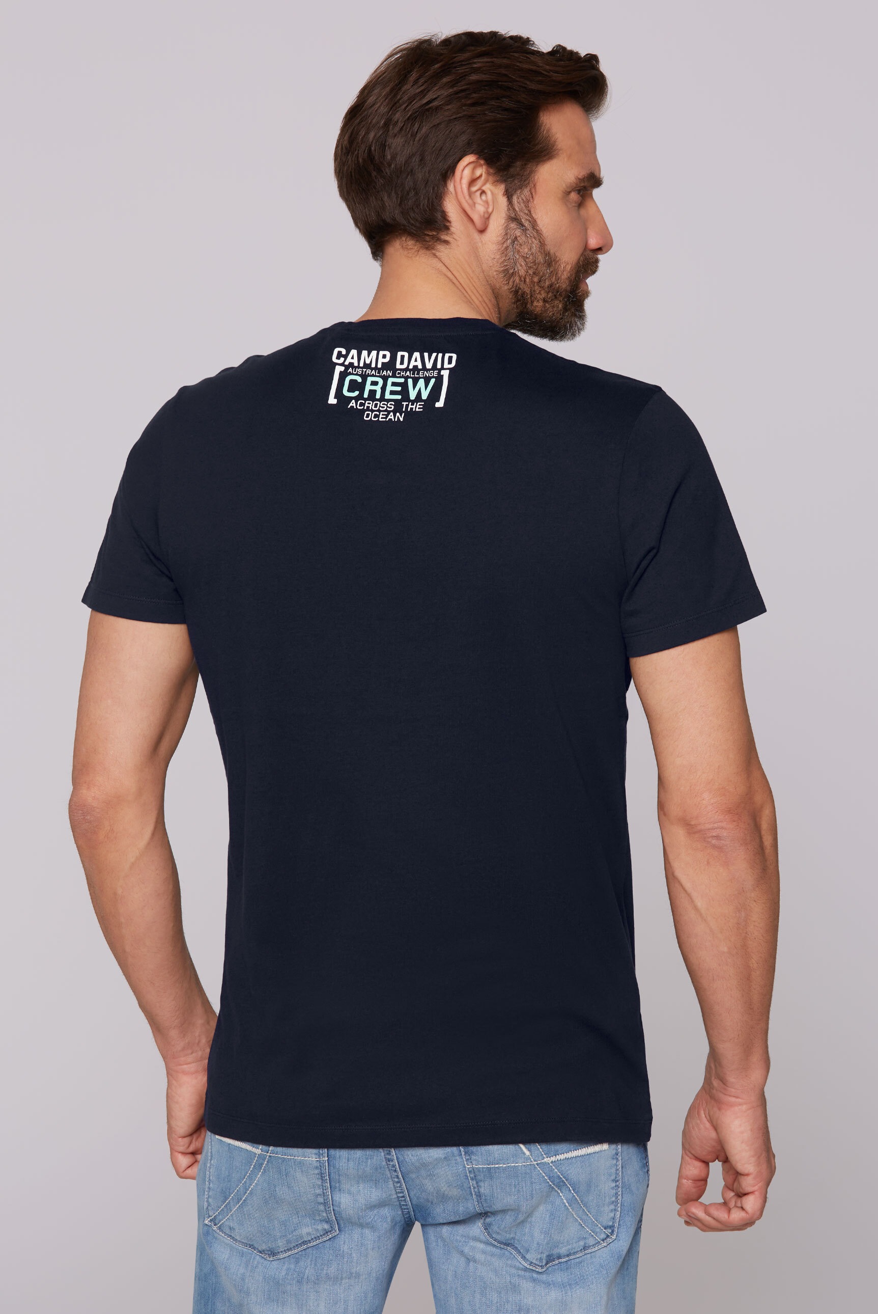CAMP DAVID Rundhalsshirt, aus Baumwolle