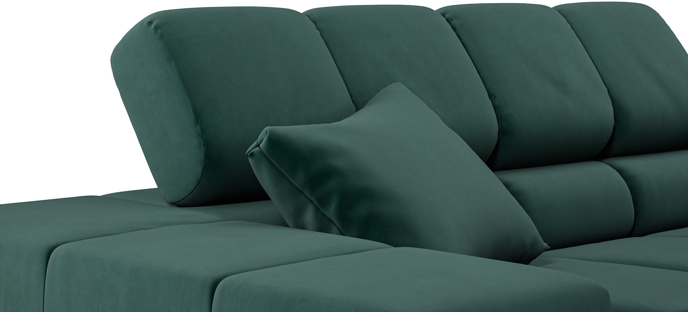 INOSIGN Ecksofa »Ancona incl. Kopfteilverstellung, Breite 319cm, L-Form«, wahlweise motorische Sitztiefenverstellung, auch in Cord + Easy Care