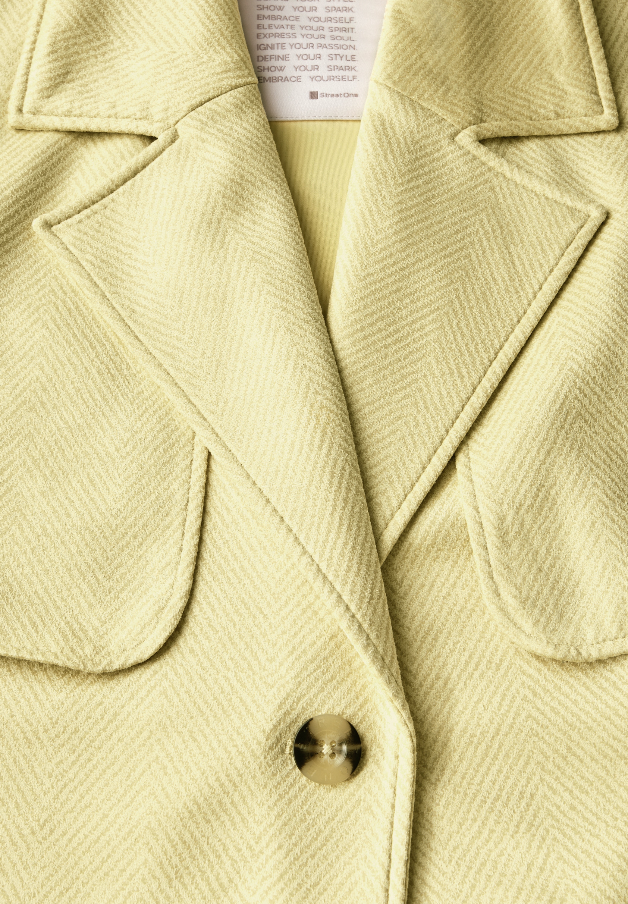 STREET ONE Lederimitatjacke, ohne Kapuze, mit Reverskragen