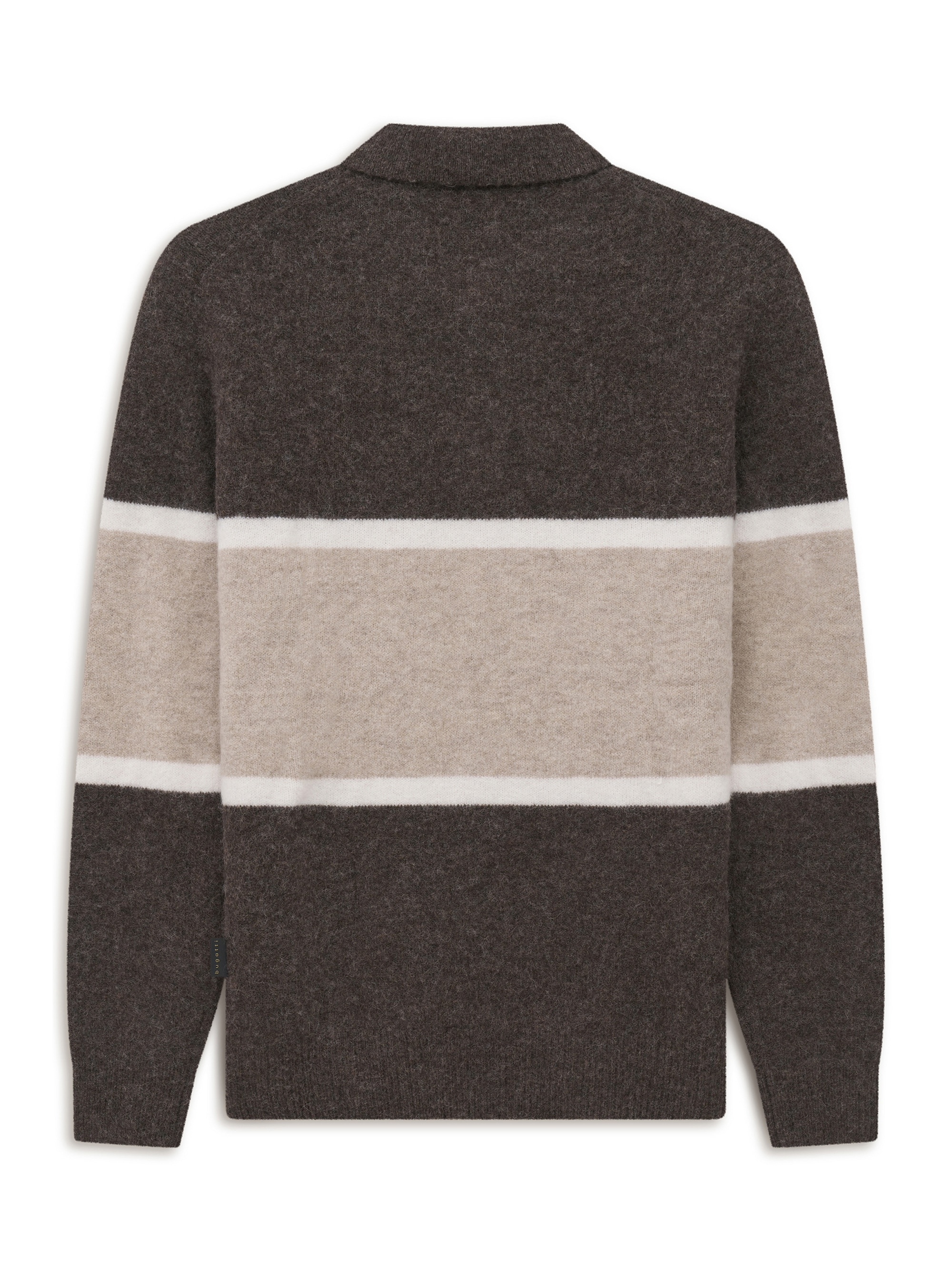 bugatti Poloshirt »Regular Fit« Regular Fit Wollmix Alpaka Colorblock