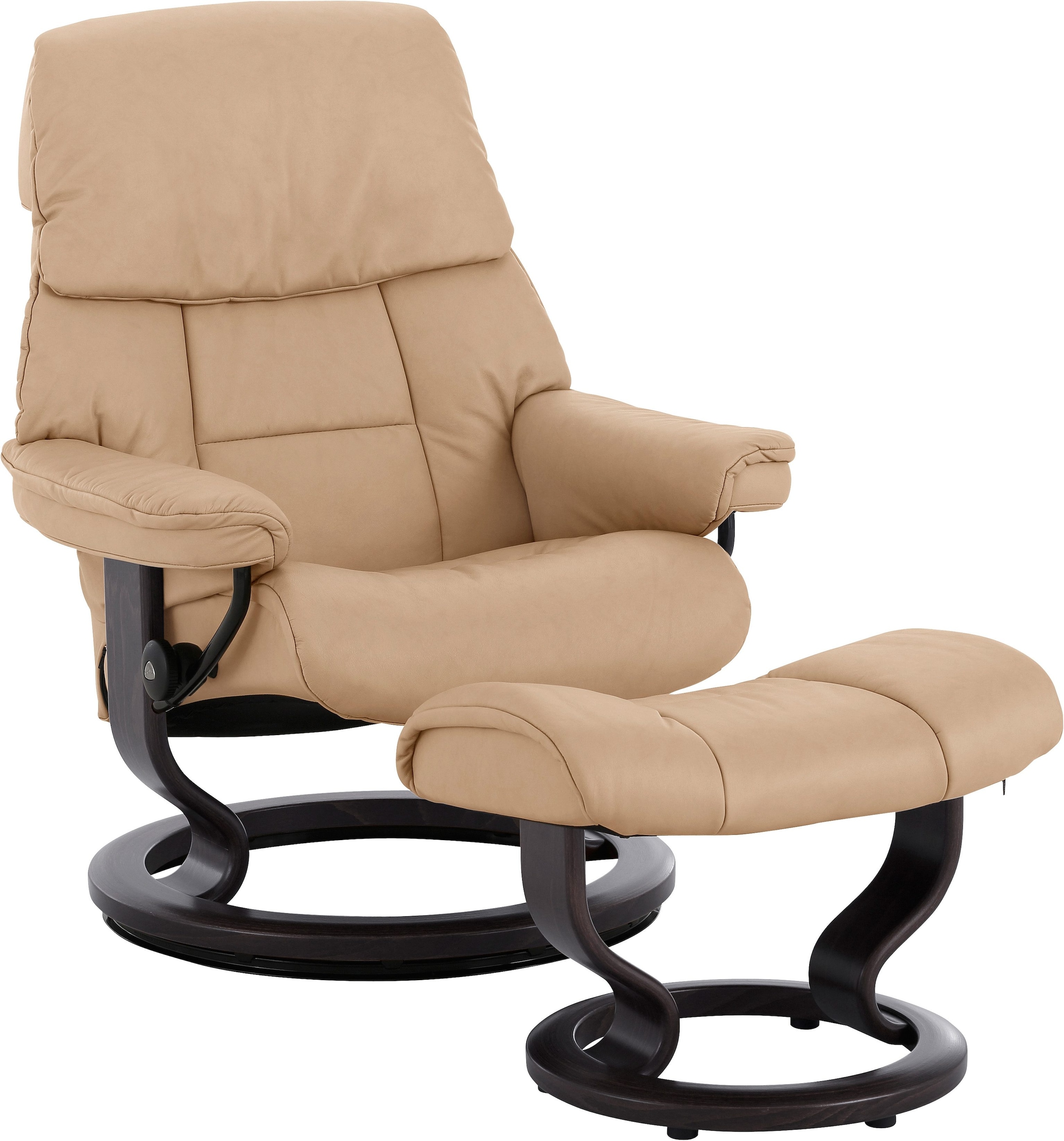 Stressless® Relaxsessel »Ruby« Set, Relaxsessel mit Hocker,  mit Classic Base, Größe M, Gestell Eiche, Wenge, Braun & Schwarz