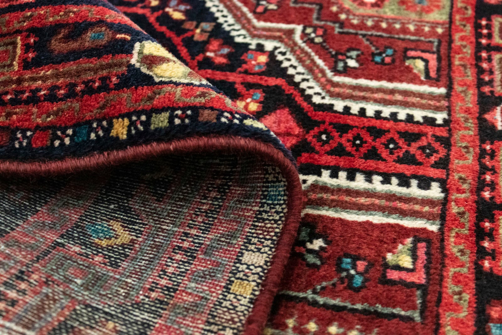 morgenland Wollteppich »Hamadan Teppich handgeknüpft blau«, rechteckig, handgeknüpft