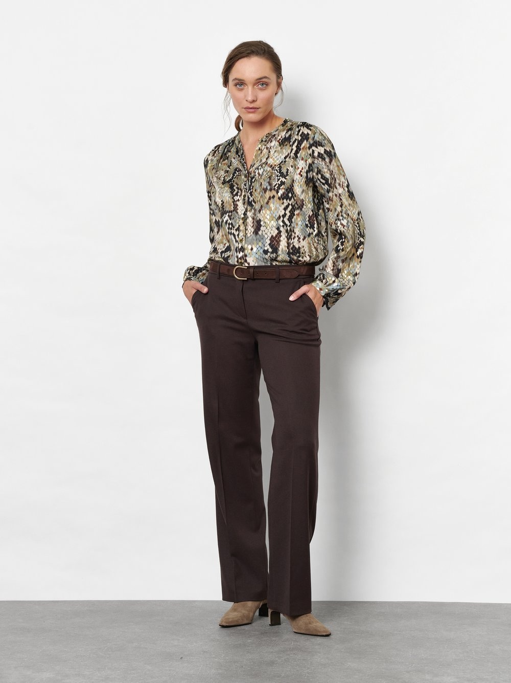 TONI Stoffhose »Jenny Wide Leg«  mit Bügelfalten und Stretch