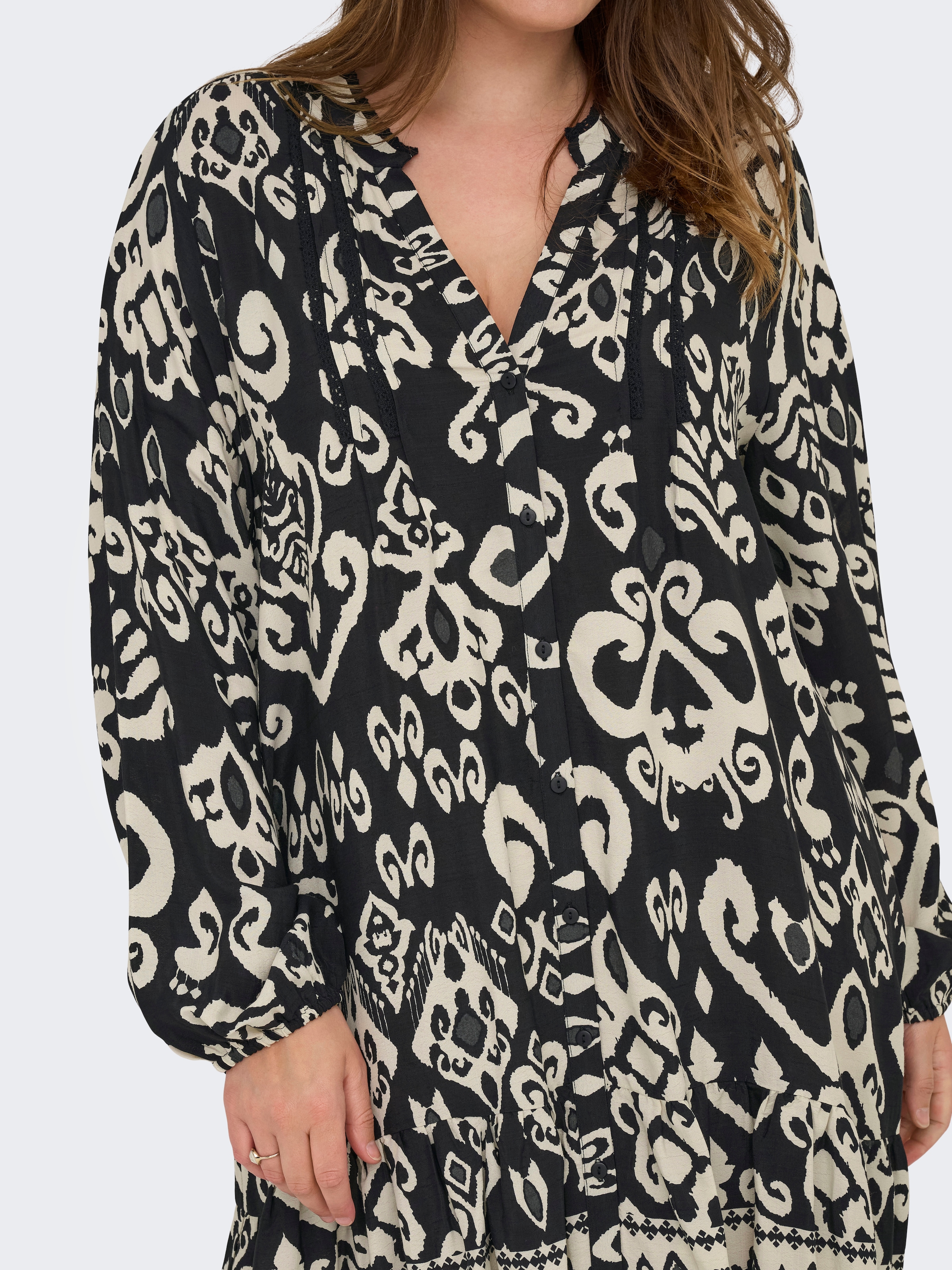 ONLY CARMAKOMA Sommerkleid »CARAJA LS DRESS WVN NOOS«