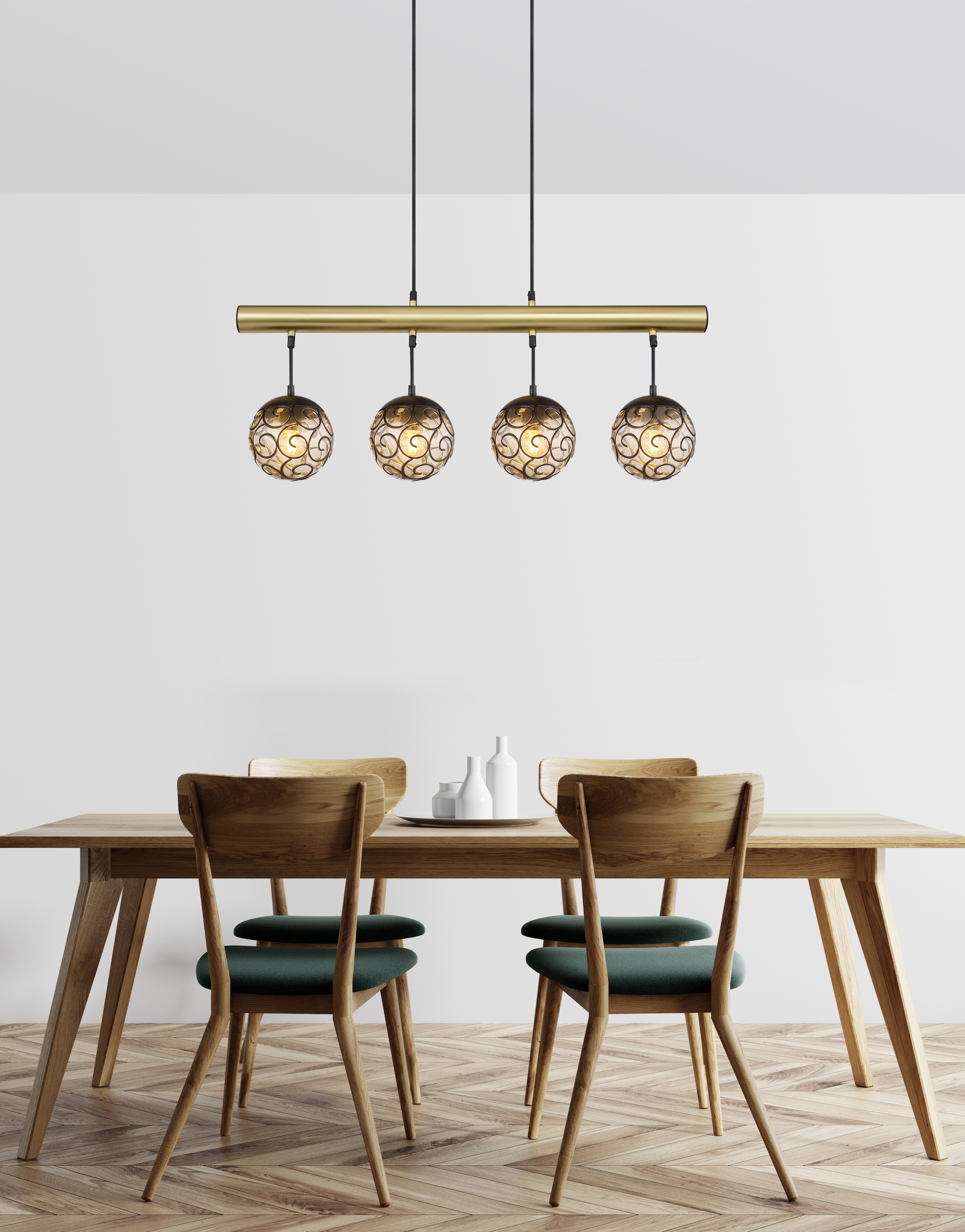 GLOBO LIGHTING Hängeleuchte »FITZ«, Leuchtmittel E27 | ohne Leuchtmittel, Hängelampe/Pendelleuchte/Esszimmer/Wohnzimmer/Esstisch