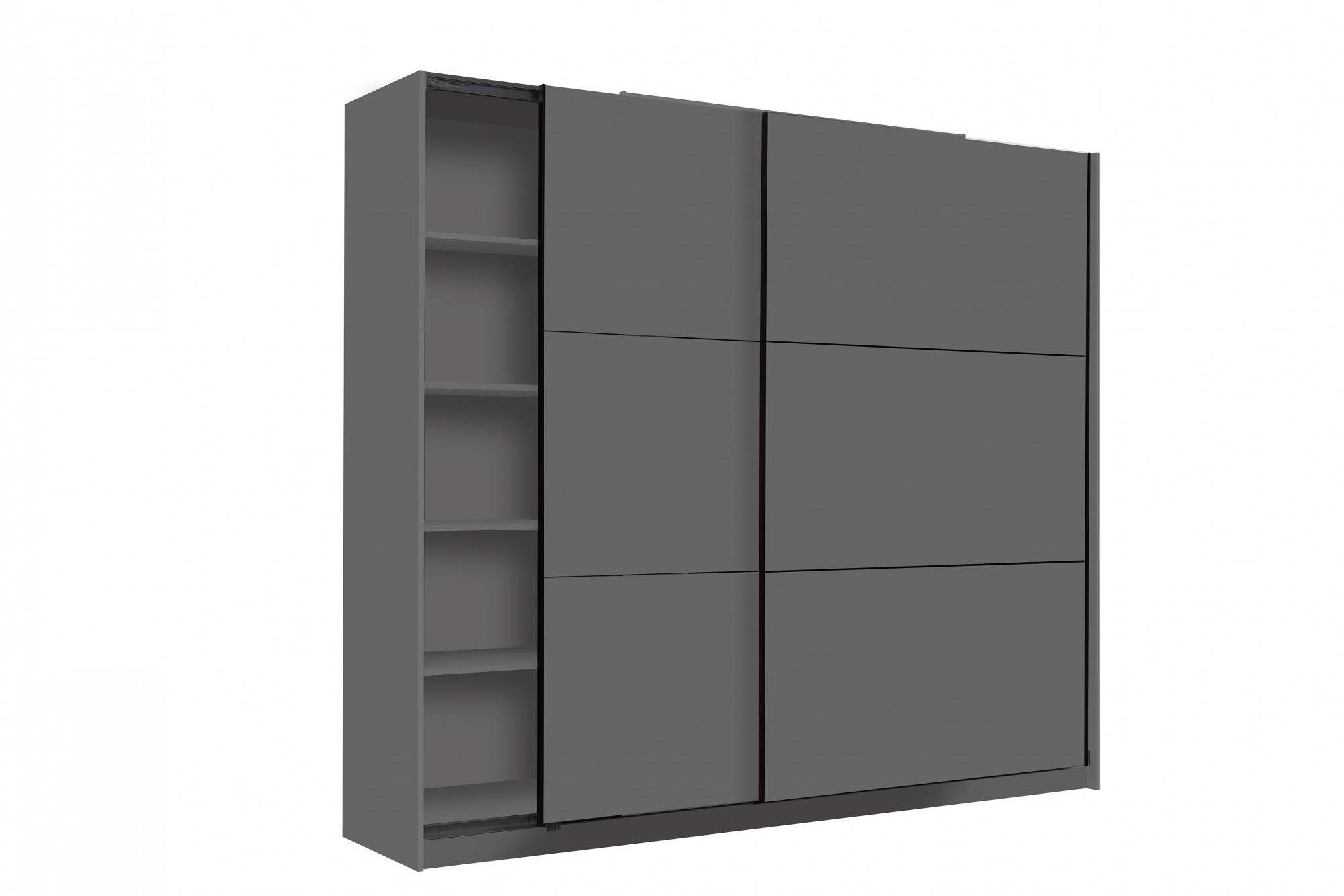 INOSIGN Schwebetürenschrank »Sierra klassischer Kleiderschrank Wäscheschrank 179 oder 217cm breit«, mit kompletter Inneneinteilung, FSC®-zertifizierter Holzwerkstoff