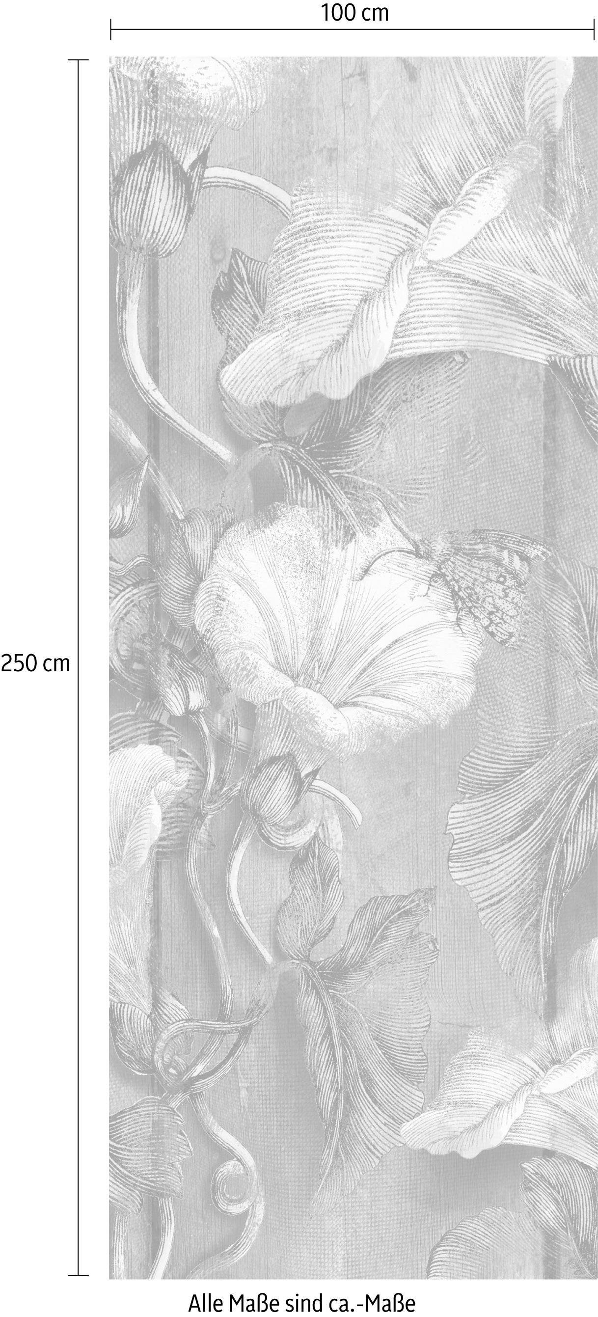 Komar Vliestapete »Digitaldruck Vlies -  Bloomin Panel - Größe 100 x 250 cm« bedruckt glatt Wohnzimmer, Schlafzimmer