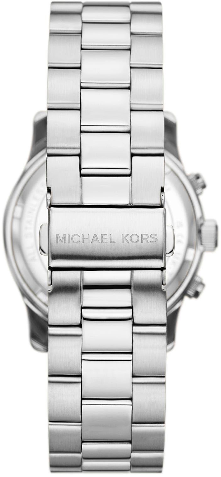 MICHAEL KORS Chronograph »RUNWAY«, Quarzuhr, Armbanduhr, Damenuhr, Stoppfunktion, Edelstahlarmband