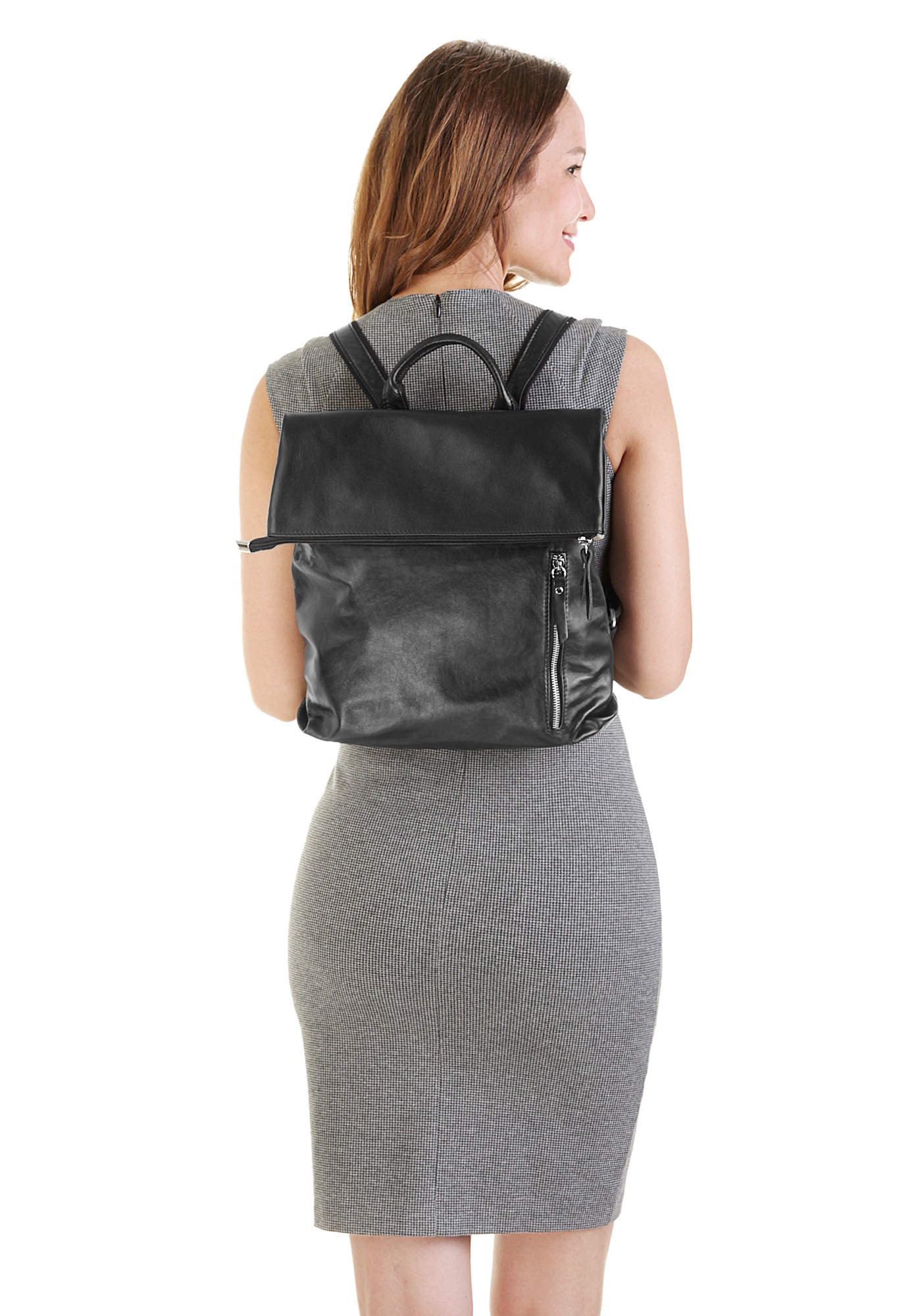 Thumbnail - Cluty Cityrucksack, echt Leder, Made in Italy