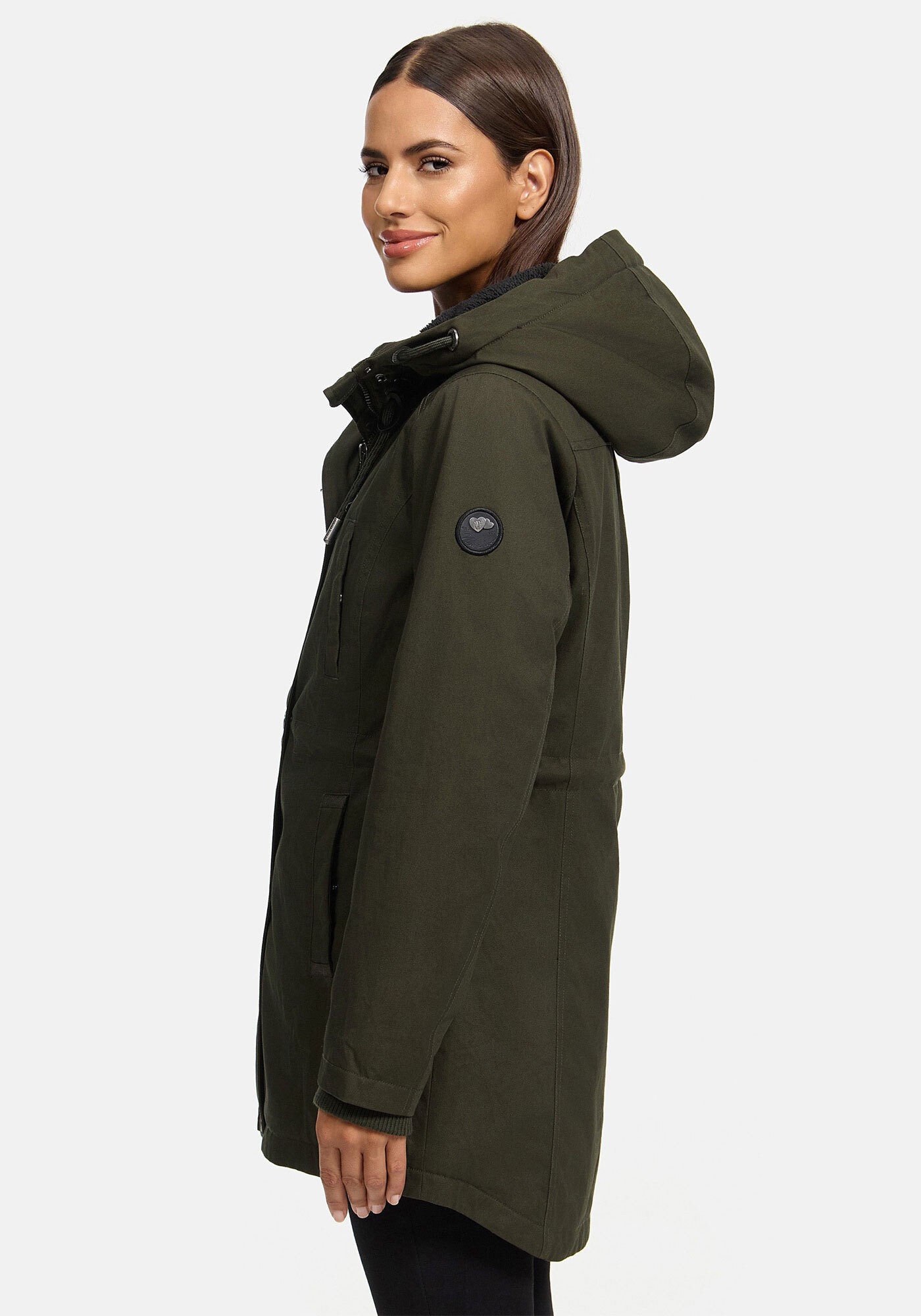 Navahoo Winterjacke »Winterfunke«, Designer Winterjacke mit Teddyfell gefüttert