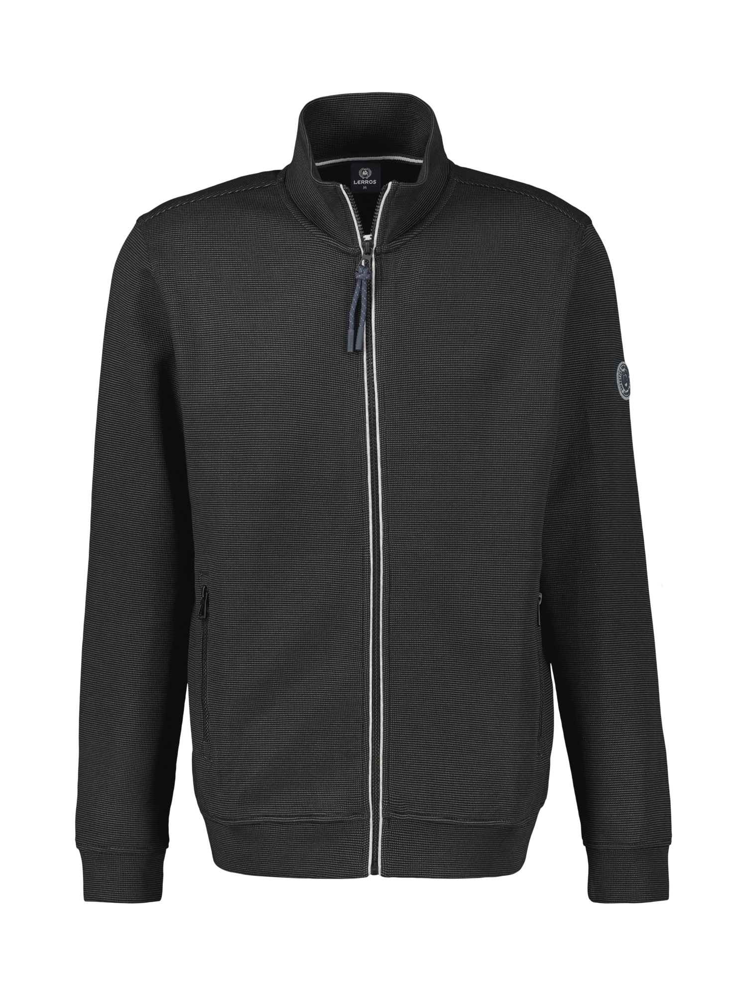 LERROS Herren Sweatjacke "Sweatjacke in den Grössen 3XL bis 6XL", schwarz, Gr. 5XL, 90% Baumwolle, 10% Polyester, Sweatjacken