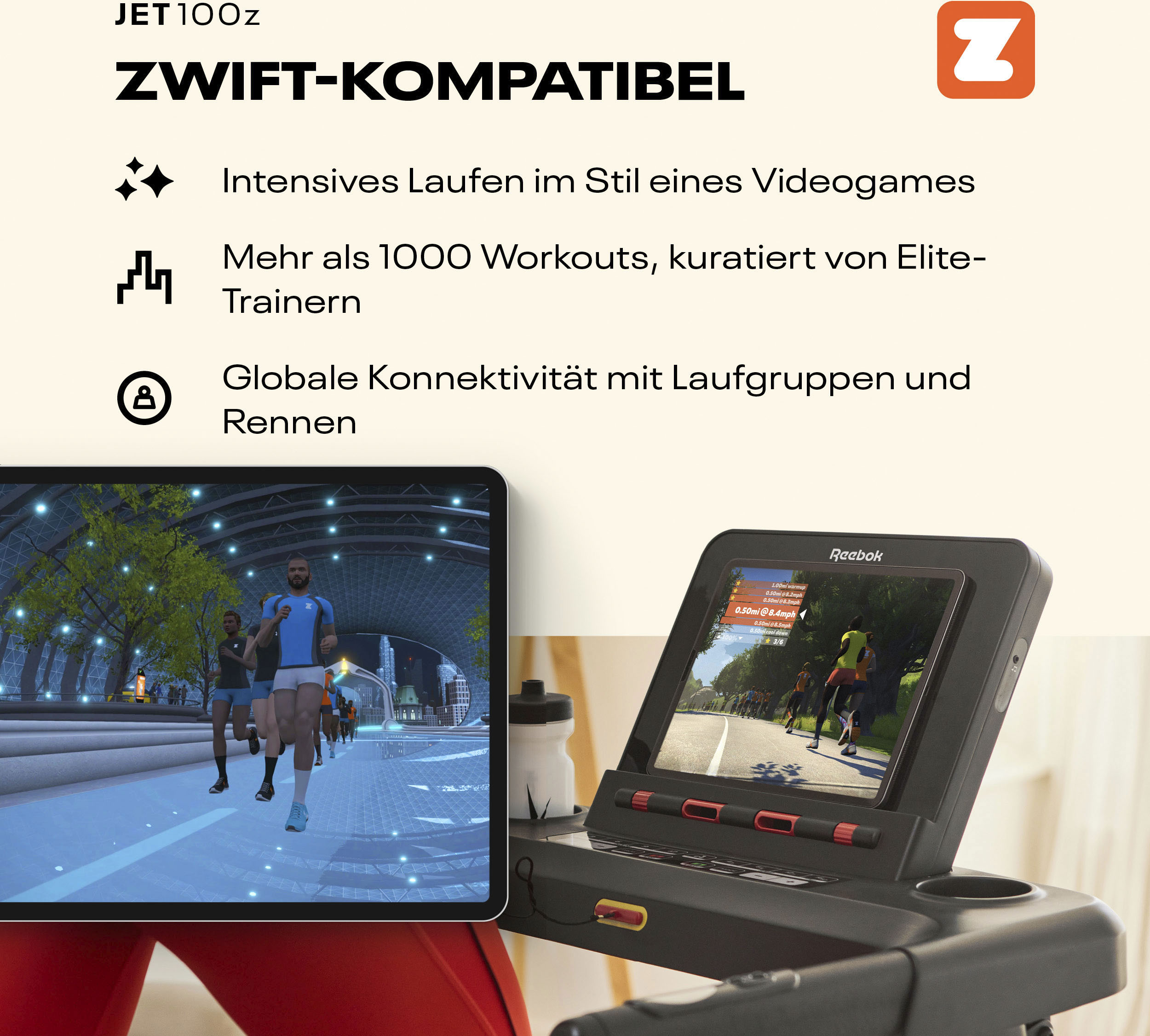 Thumbnail - Reebok Laufband "Jet 100z" bis max. 18 km/h, klappbar