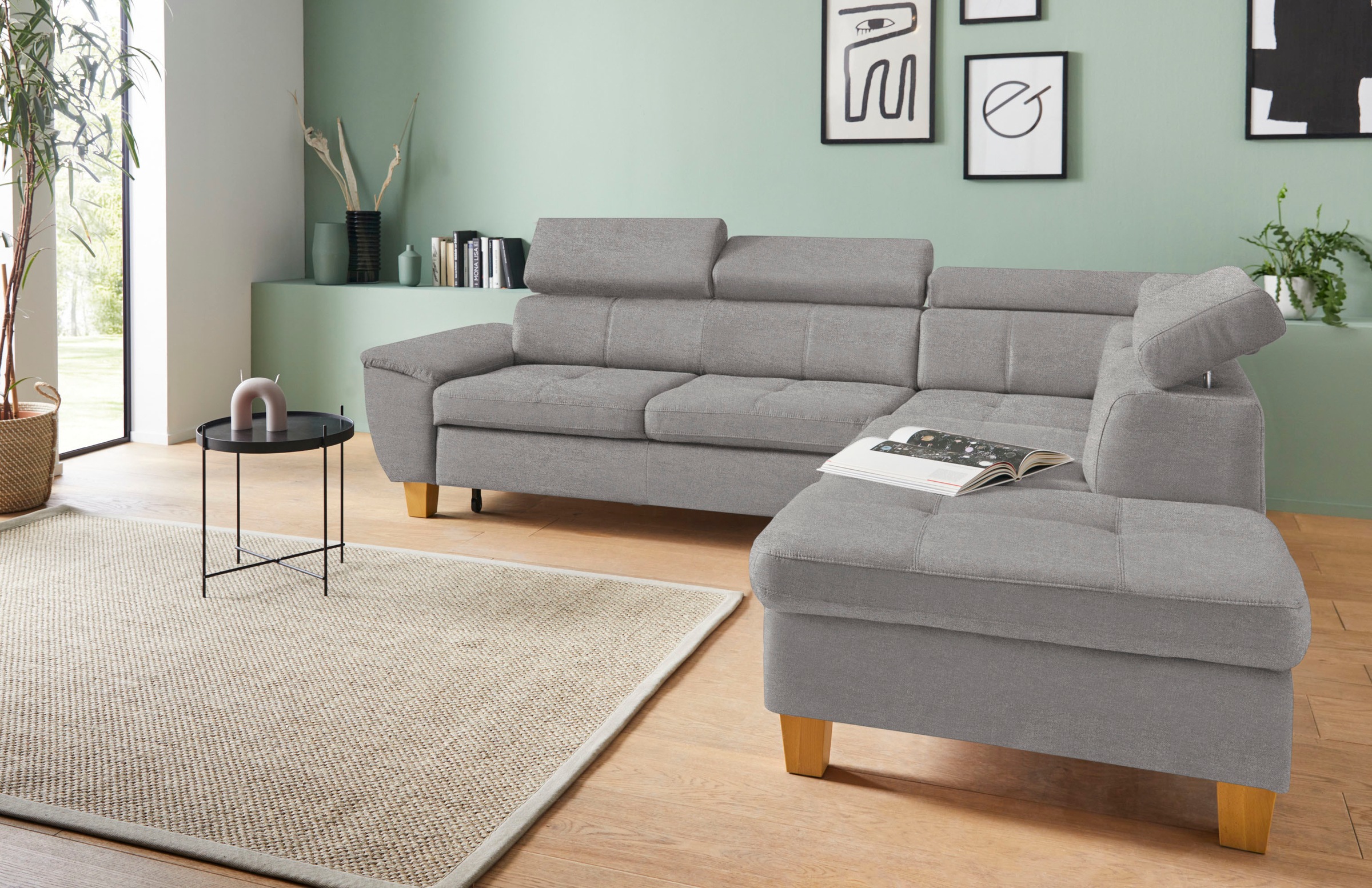 exxpo - sofa fashion Ecksofa "Enya, hoher Sitzkomfort, Breite 266cm, bequem günstig online kaufen