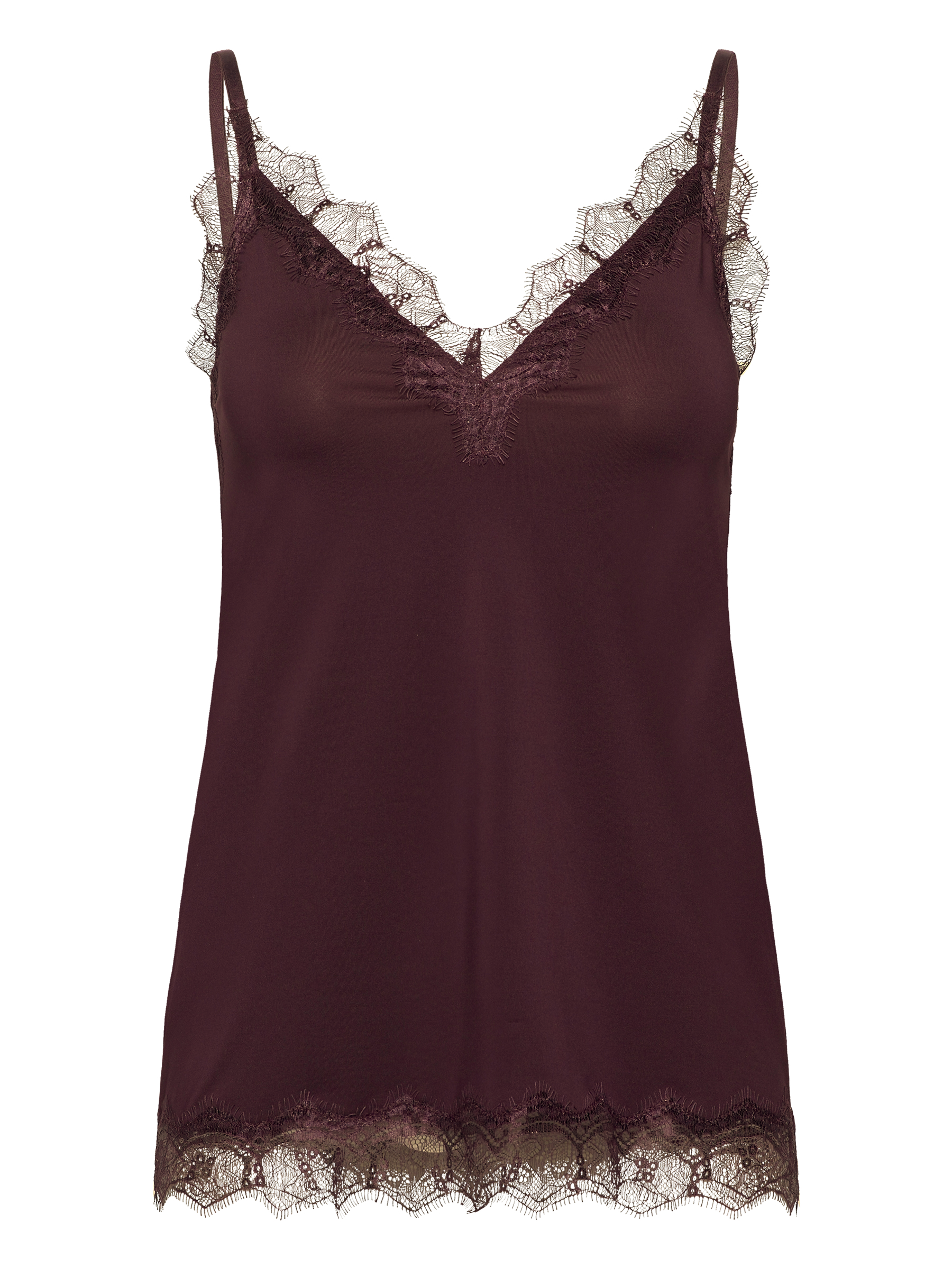 rosemunde Unterhemd »Billie Strap Top«, wunderschöner Vintage-Spitzenbesatz an Ausschnitt und Saum
