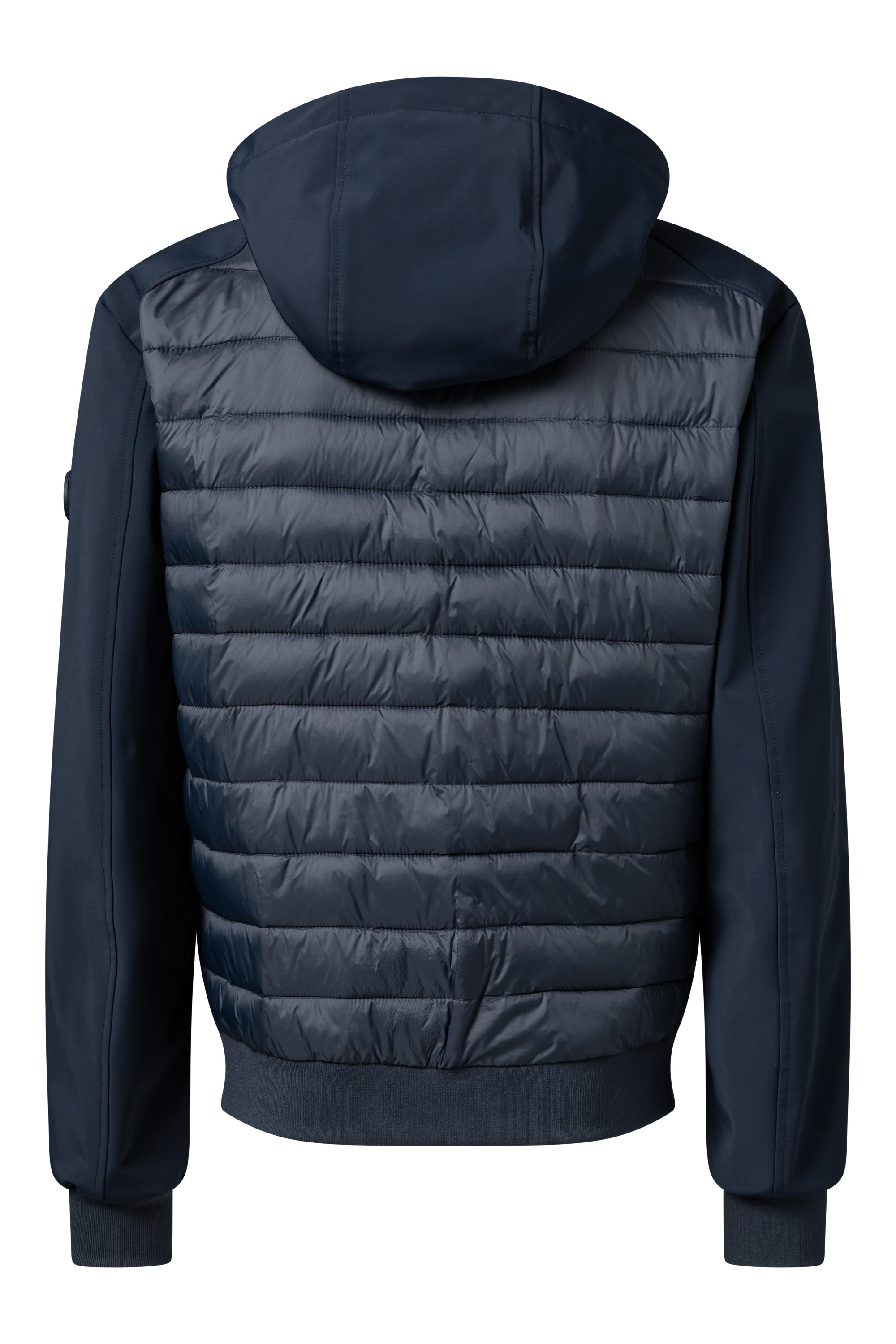 Joop Jeans Kapuzenfleecejacke »Joel«, mit Kapuze, Steppoptik auf der Vorderseite, Logopatch am Ärmel