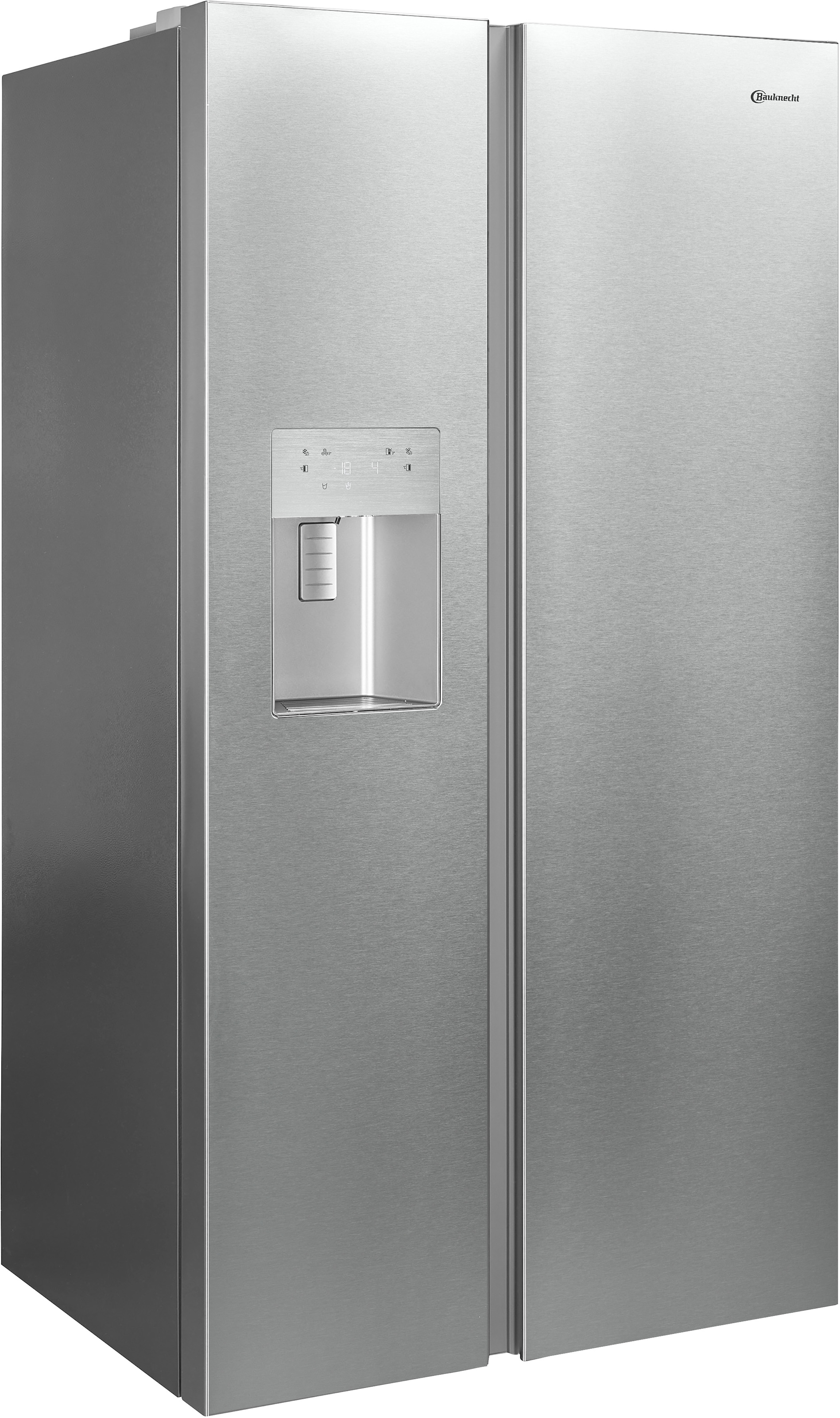 BAUKNECHT Side-by-Side "SBS IW D90 Pearl" 179 cm hoch 91 cm breit Wasser- und Eiswürfelspender – Wasser, Crushed Eis & Eis jederzeit