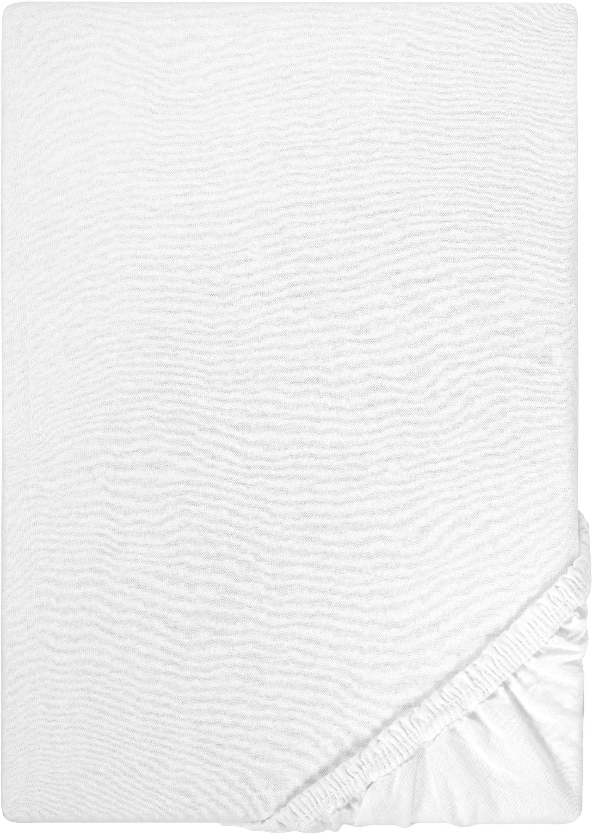 Castell - Markenbettwäsche Spannbettlaken »Jersey in Gr. 90x200, 140x200 oder 180x200 cm«, aus Baumwolle, für Matratzen bis 22 cm Höhe, Bettlaken, Spannbetttuch