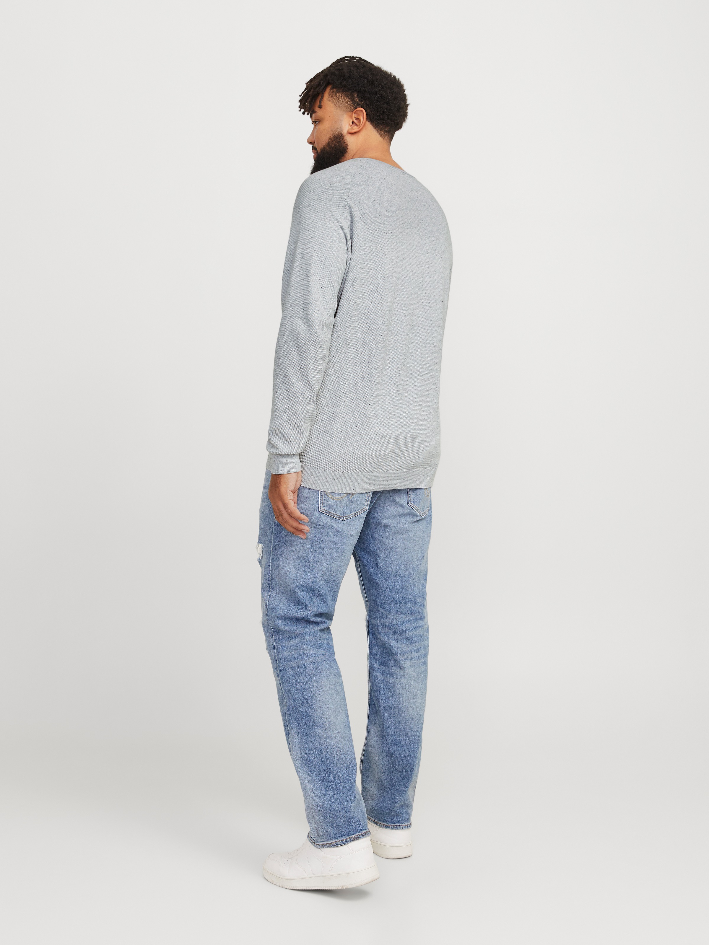 Jack & Jones PlusSize Rundhalspullover »JJEHILL KNIT CREW NECK NOOS PLS«, mit Rundhalsausschnitt