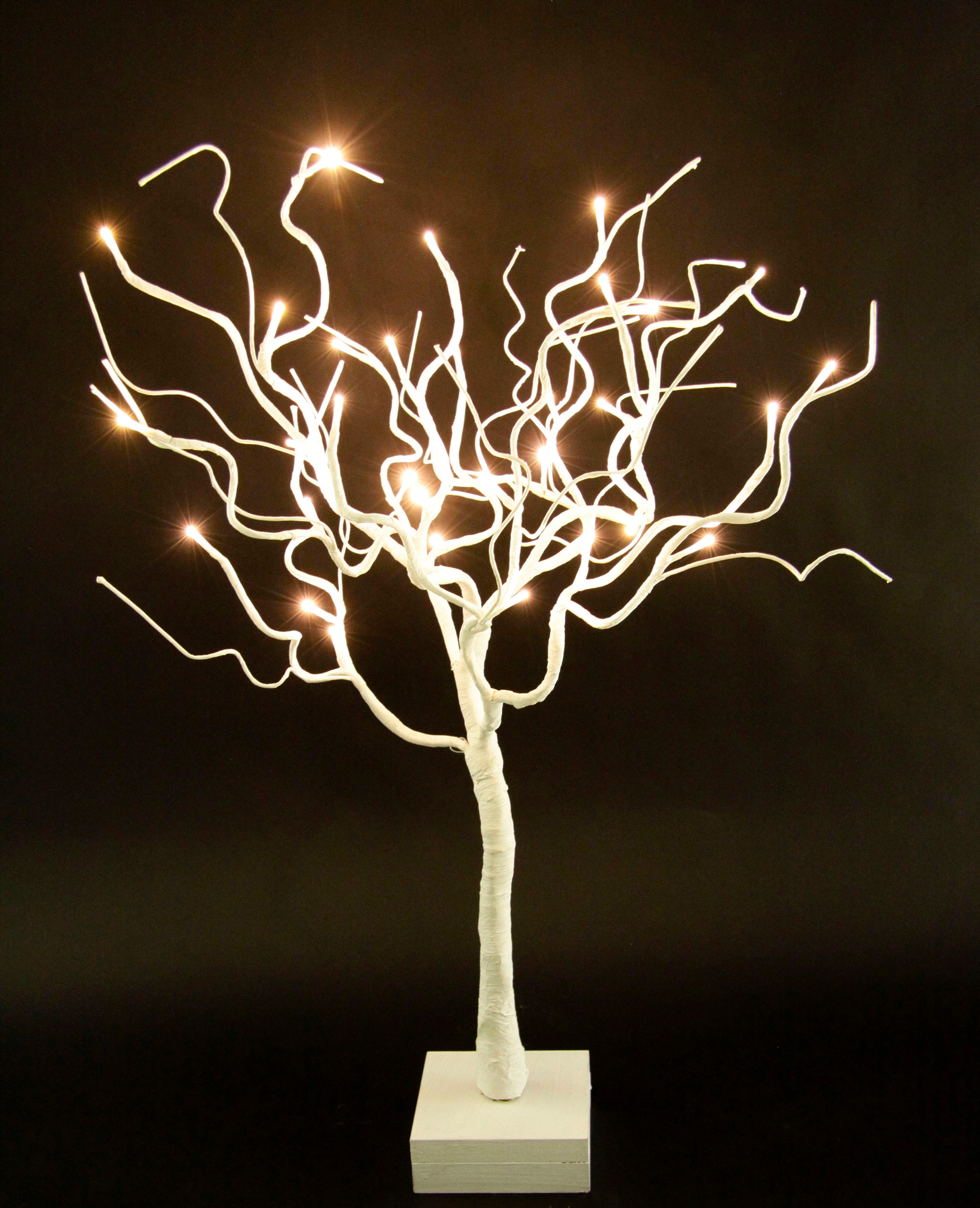 I.GE.A. LED Baum »Künstlicher Weihnachtsbaum, Weihnachtsdeko, Kunstbaum«, Deko-Baum mit Schnee und Beleuchtung, auf Holzfuß, Höhe 70 cm