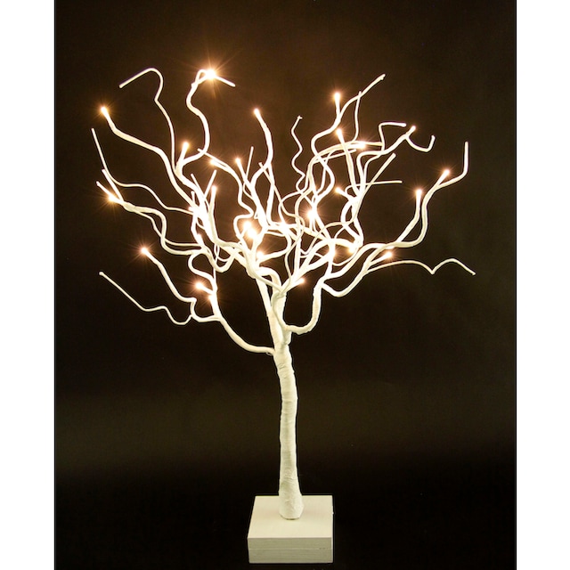 I.GE.A. LED Baum »Künstlicher Weihnachtsbaum, Weihnachtsdeko, Kunstbaum«,  Deko-Baum mit Schnee und Beleuchtung, auf Holzfuß, Höhe 70 cm | BAUR