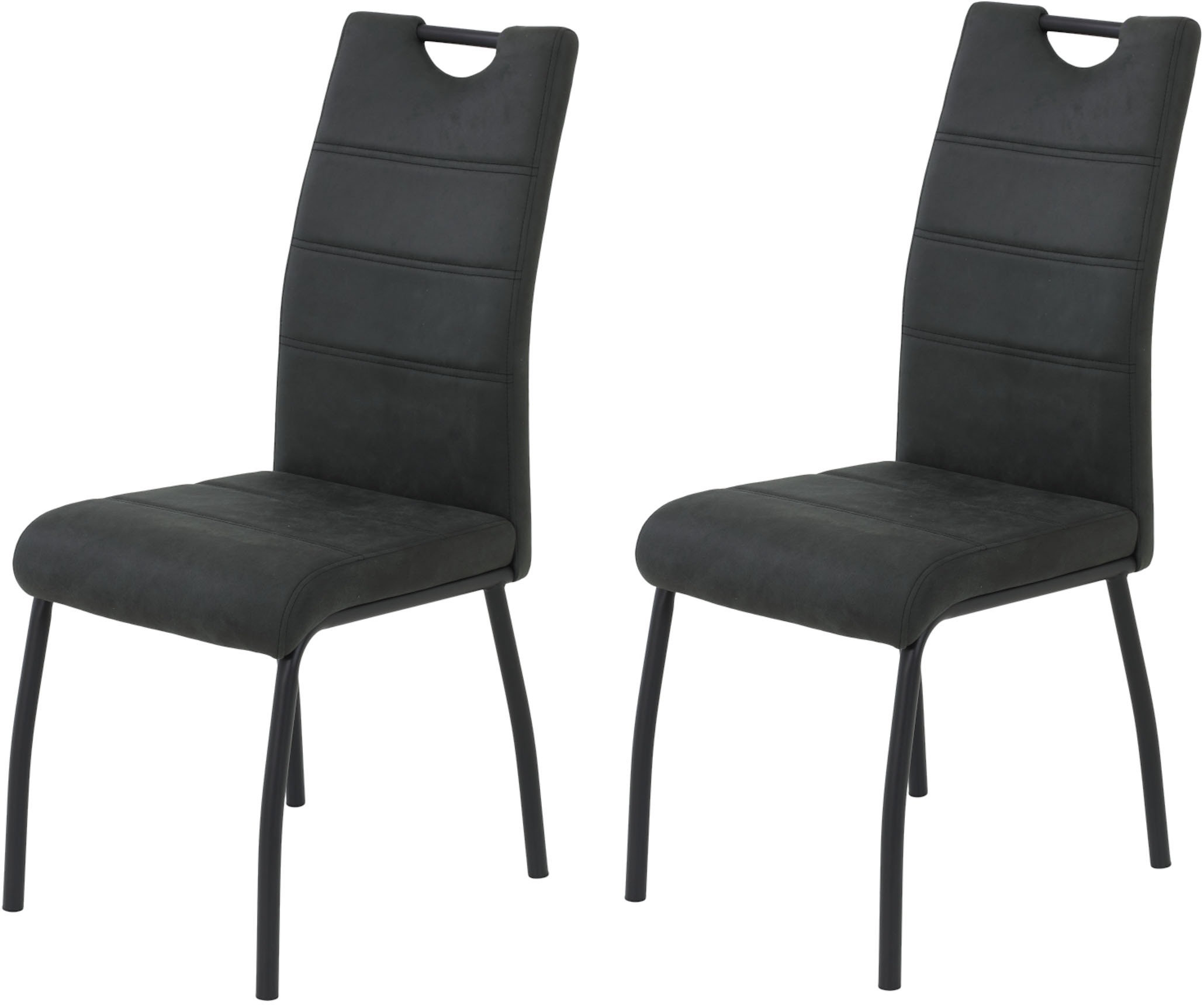 HELA "PETRA" (Set) 2 Stk.Vierfußstuhl; Vintage Optik; mit Griff; Rundrohrge günstig online kaufen