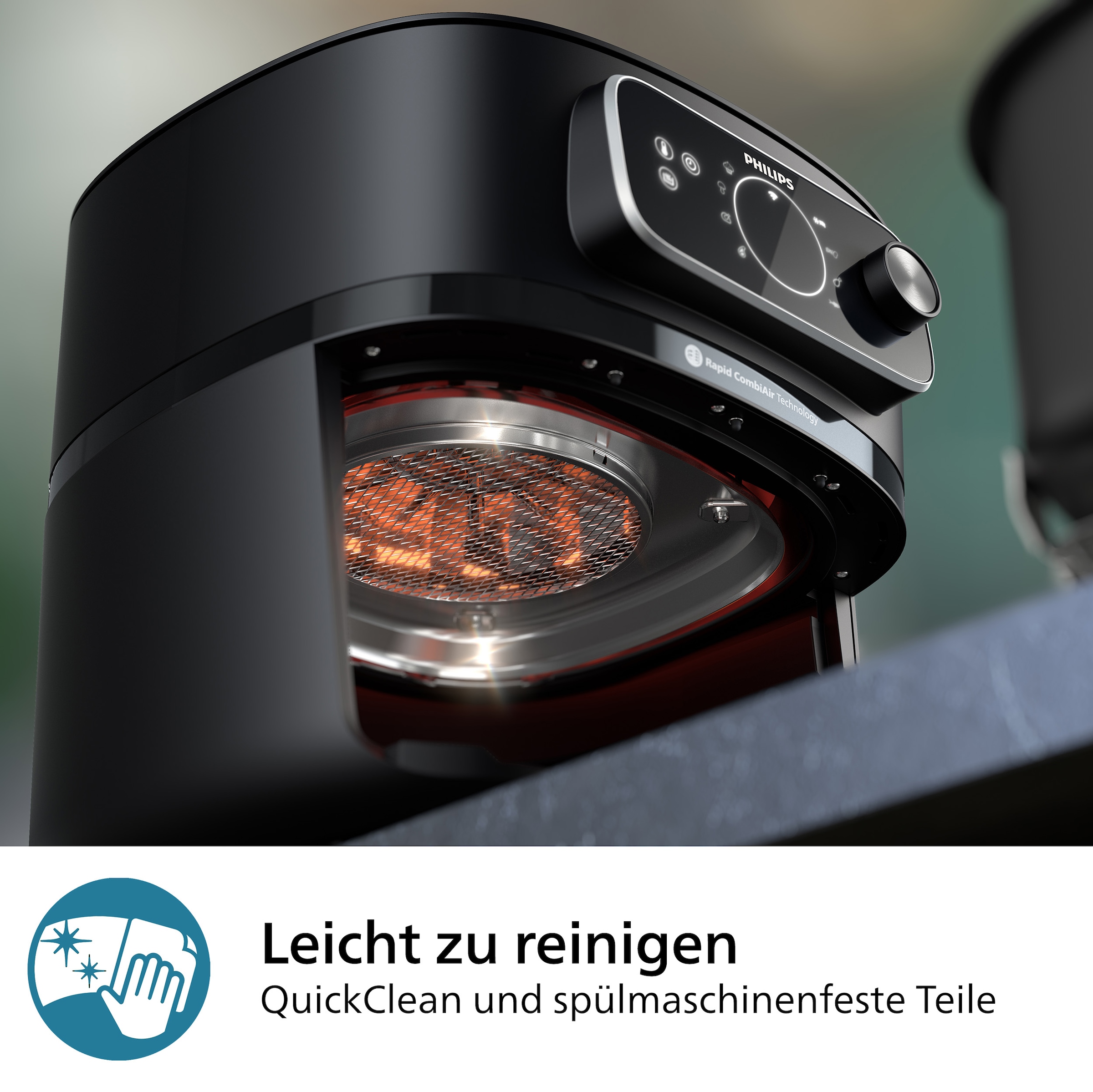 Philips Heißluftfritteuse »Airfryer XXL Kombi HD9875, mit 8,3 l, Rapid CombiAir Technologie«, 2200 W, Fassungsvermögen 8,3 l, 22 Kochfunktionen, QuickClean und WiFi Konnektivität