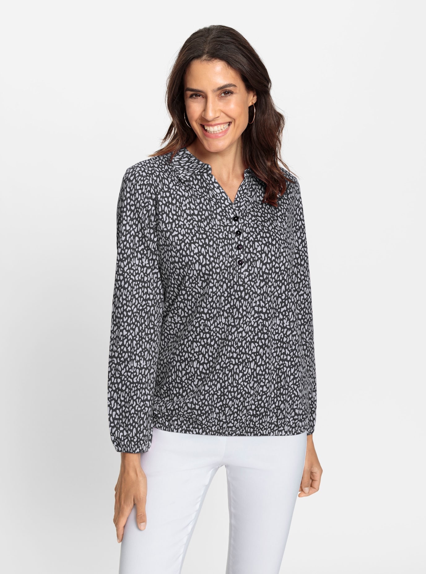 Inspirationen Poloshirt "Langarm-Shirt" 1 Stk. tlg. günstig online kaufen