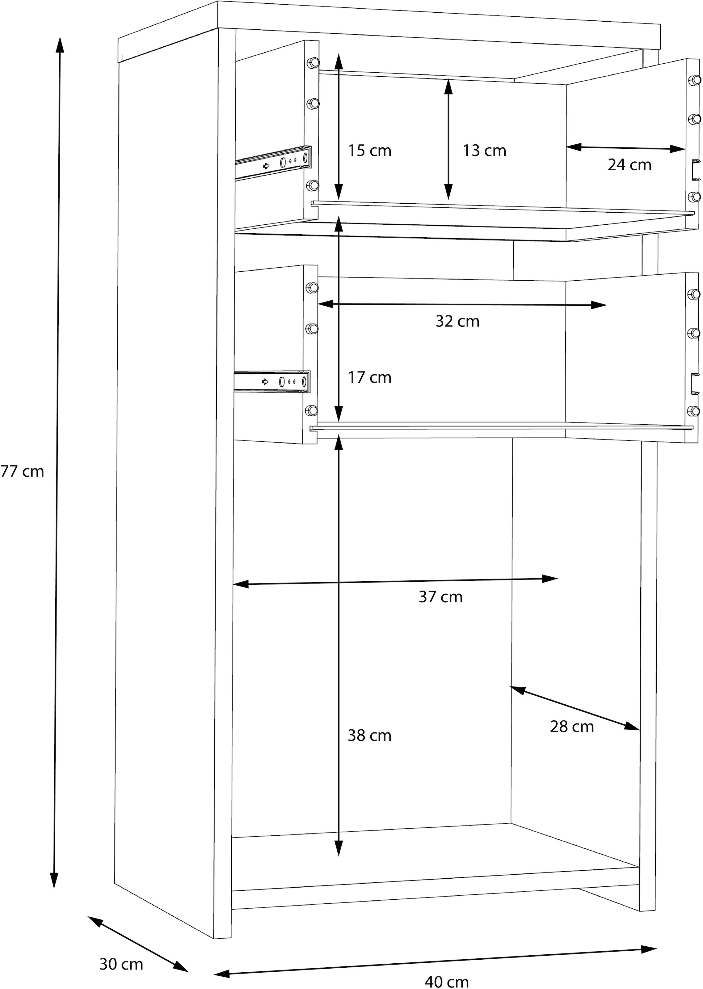 FORTE Kommode »CHEST«, Breite ca. 40 cm