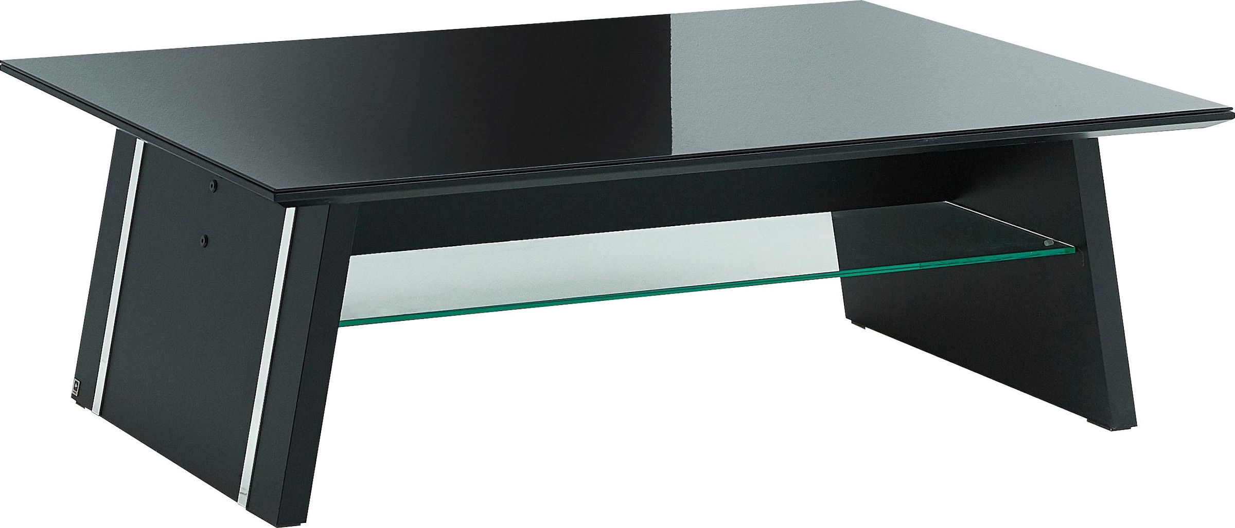 LEONARDO Couchtisch »CUBE«, mit Ablage, mit feinen Chromakzenten, Breite 125 cm
