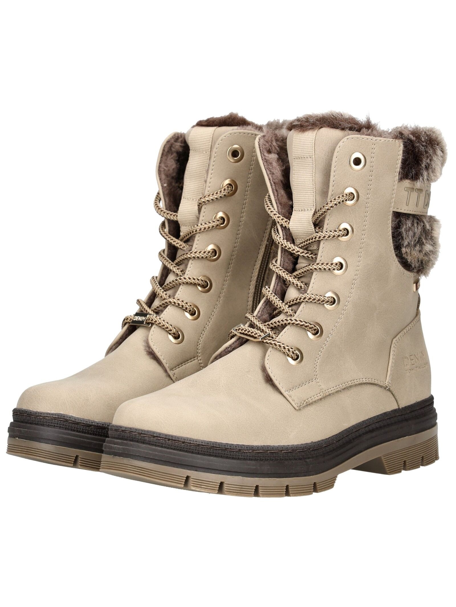 TOM TAILOR Schnürstiefelette »Tom Tailor Stiefelette Lederimitat/Textil«