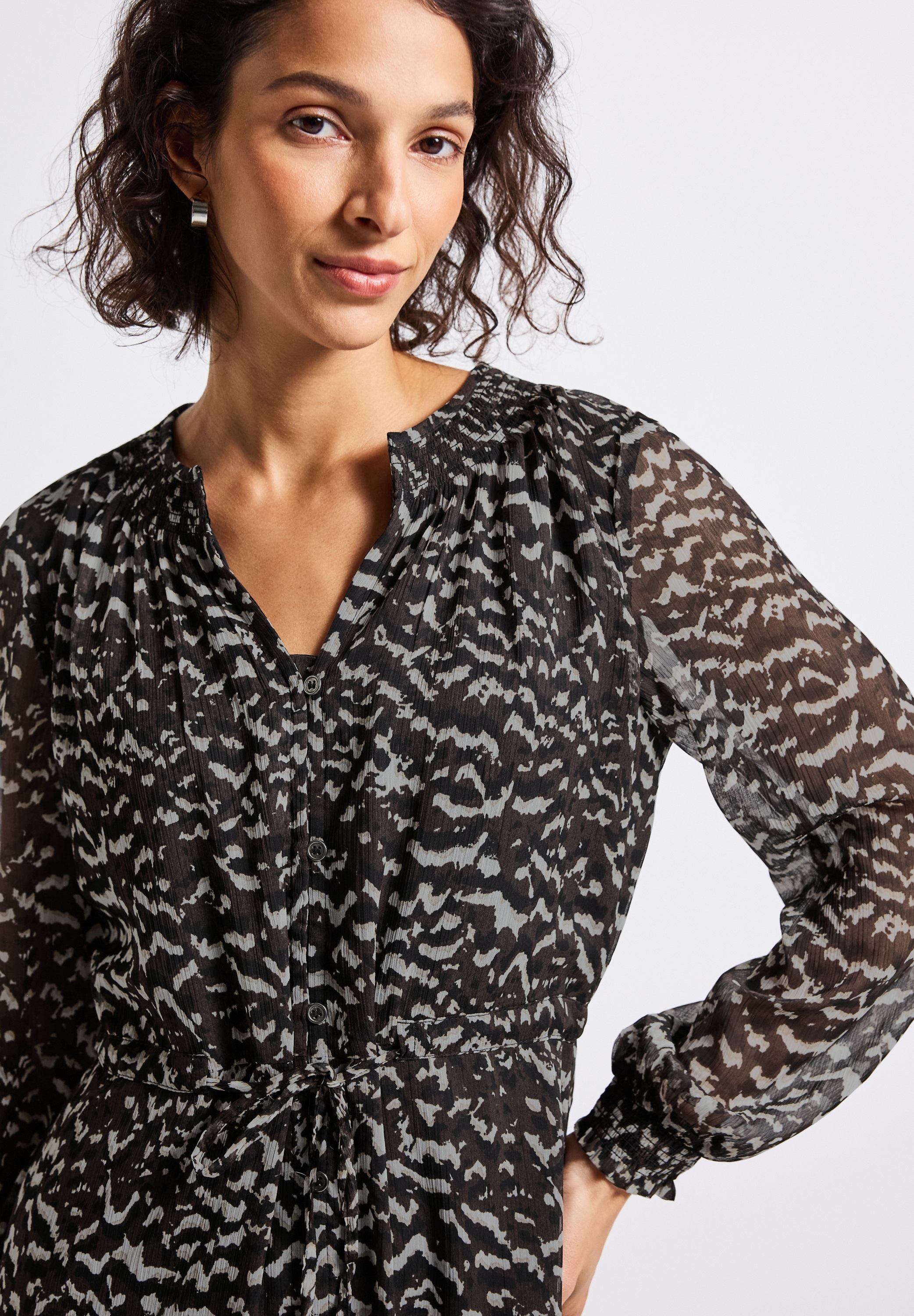 STREET ONE Chiffonkleid, mit All-Over Print günstig online kaufen