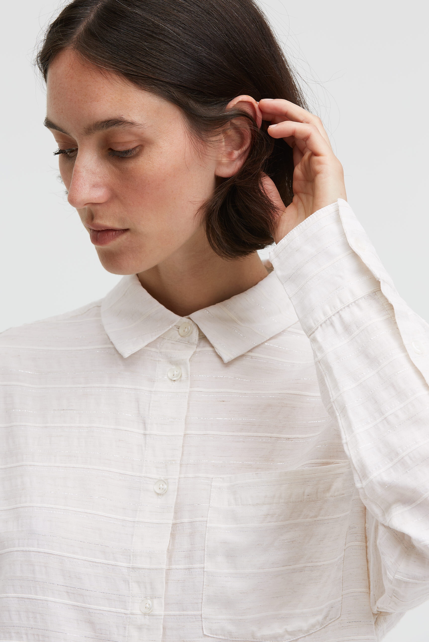 SENSES.THE LABEL Langarmbluse mit längerer Rückenpartie