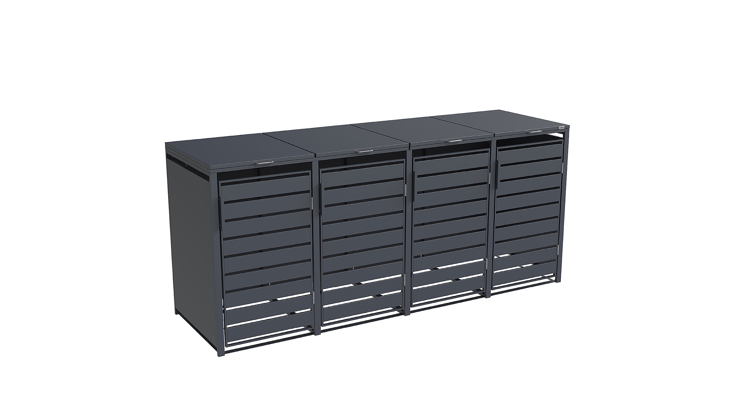 weka Mülltonnenbox »Gary« Metall pulverbeschichtet, für 4 Mülltonnen, BxTxH: 265x80x116 cm