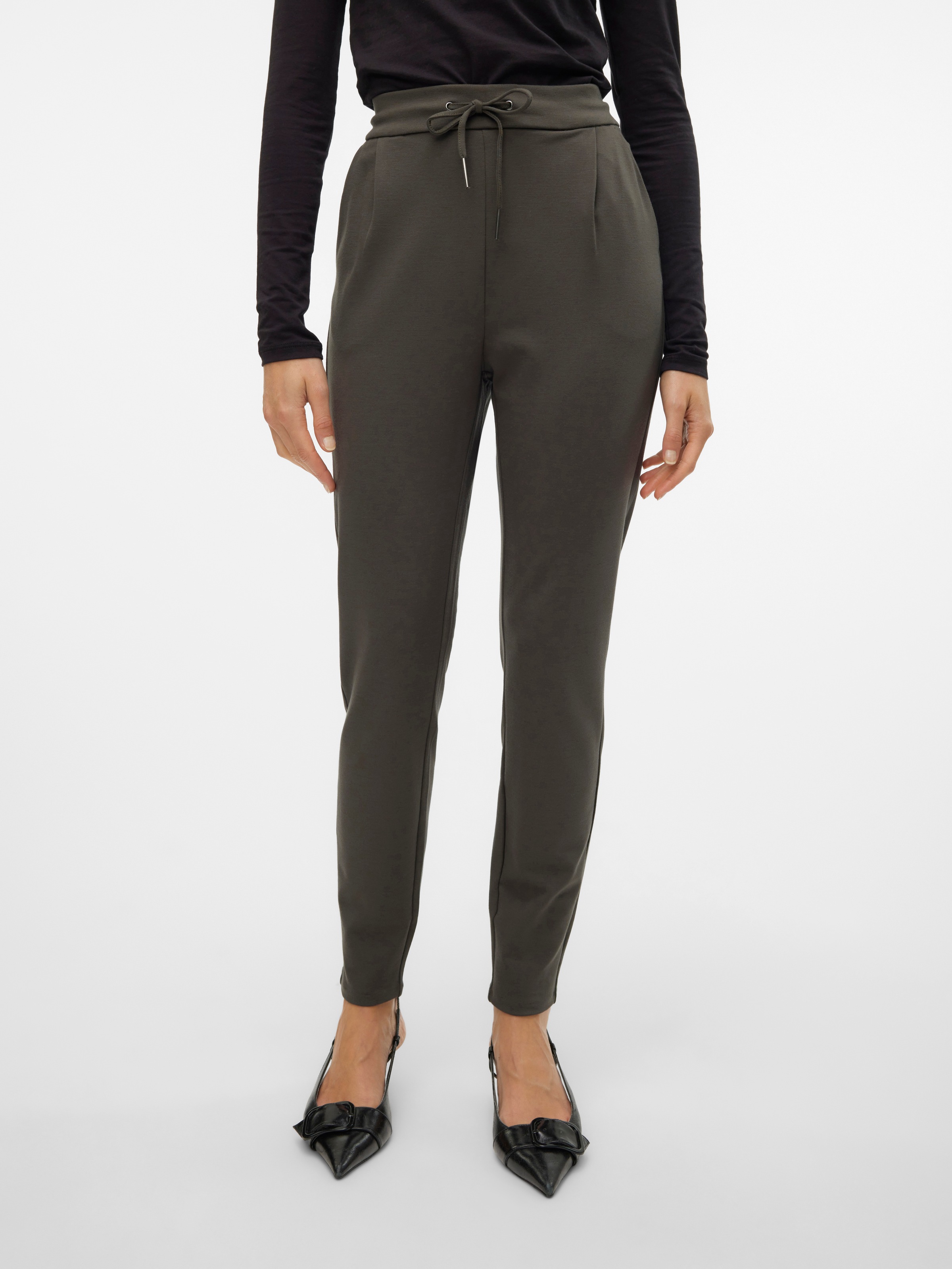 Thumbnail - Vero Moda "VMEVA MR LOOSE STRING PANT GA NOOS" hinten mit elastischem Bündchen