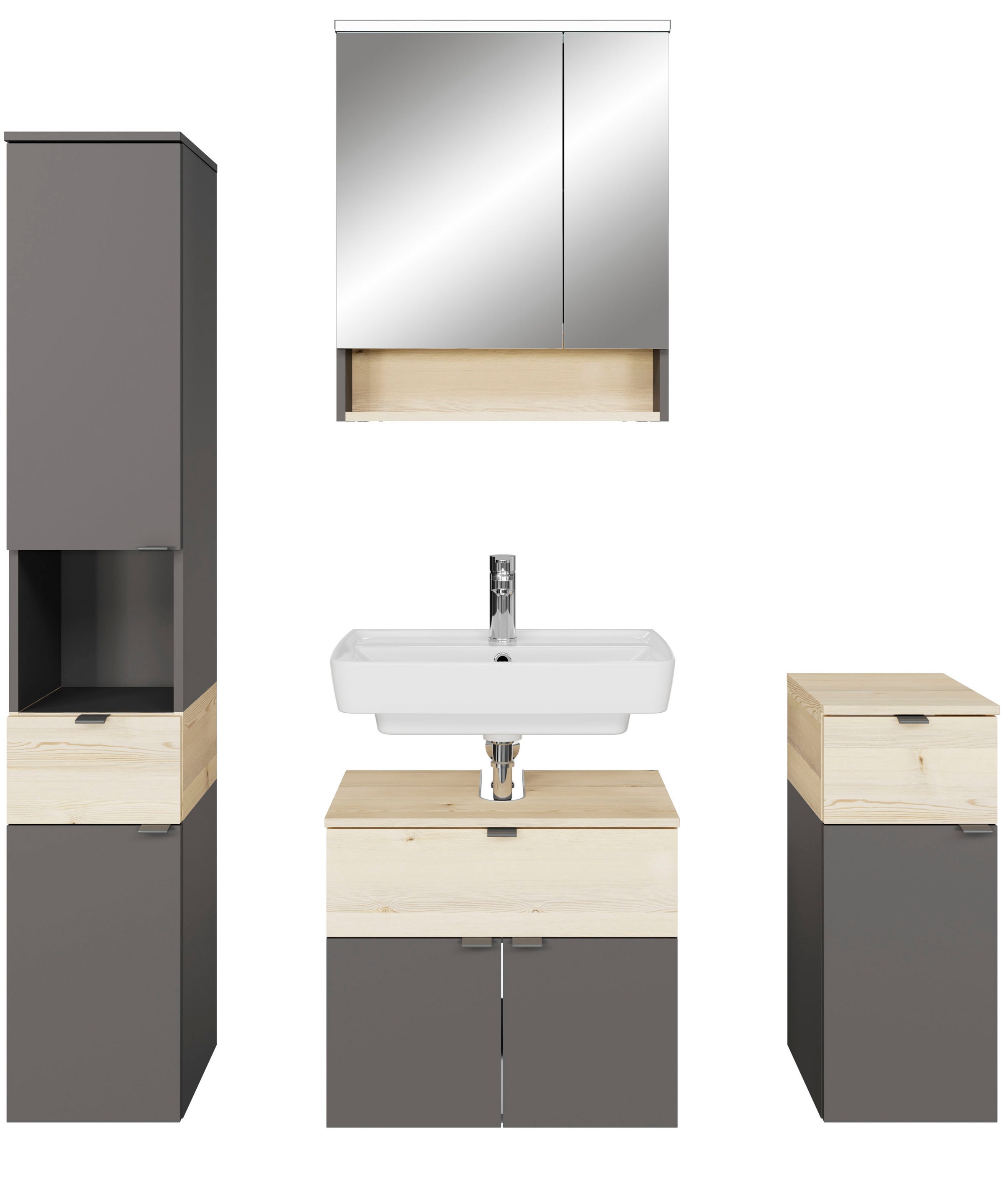 Saphir Badmöbel-Set "3-teilig mit Soft-Close Auszügen" Komplett-Set, 4 Stk. günstig online kaufen