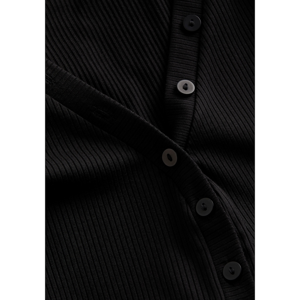 Calvin Klein Langarmshirt »MODAL RIB HENLEY TOP LS«