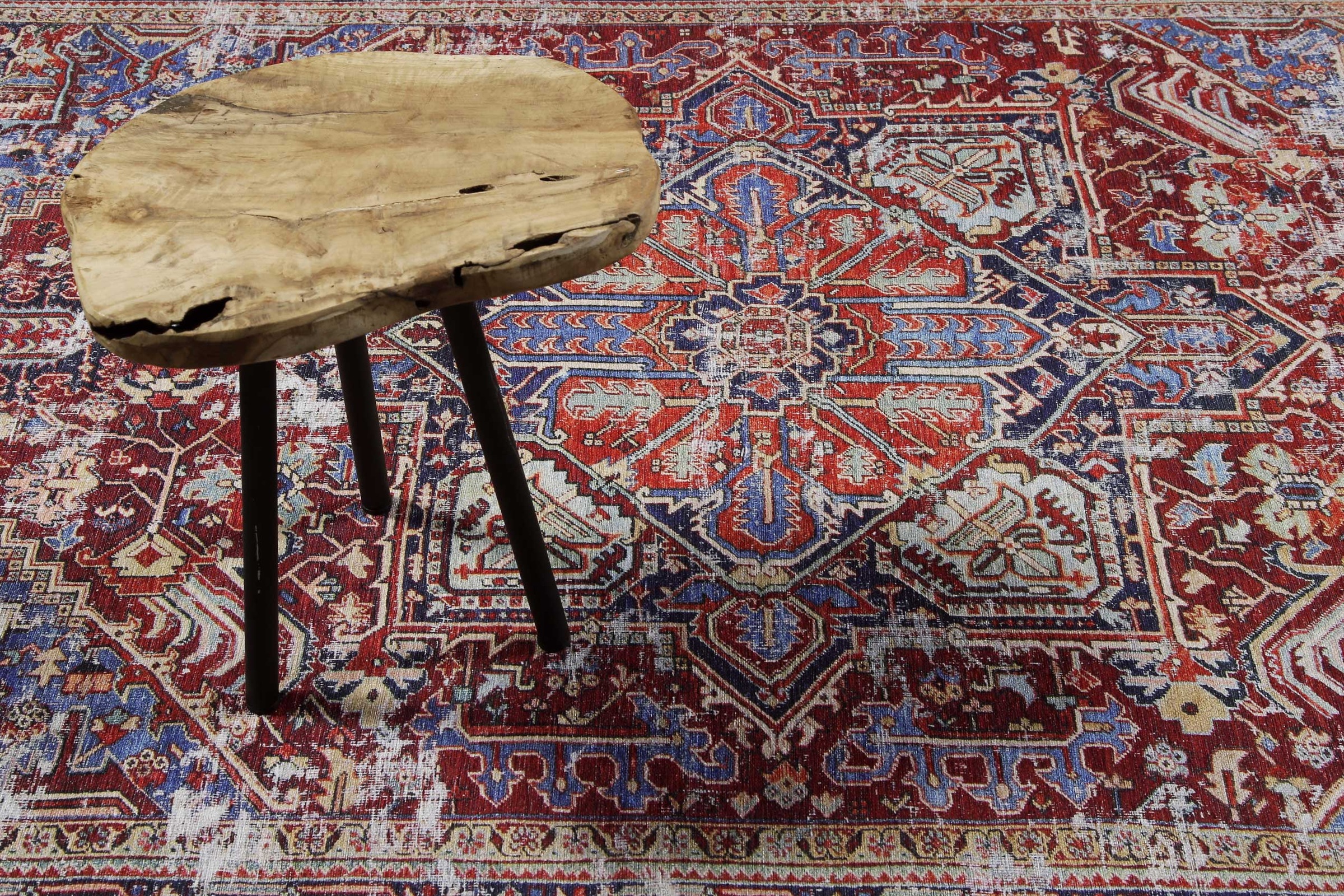 Homie Living Teppich »Como«, rechteckig, 6 mm Höhe, Kurzflor, Vintage, Orient, gewebt, Wohnzimmer, Schlafzimmer, waschbar