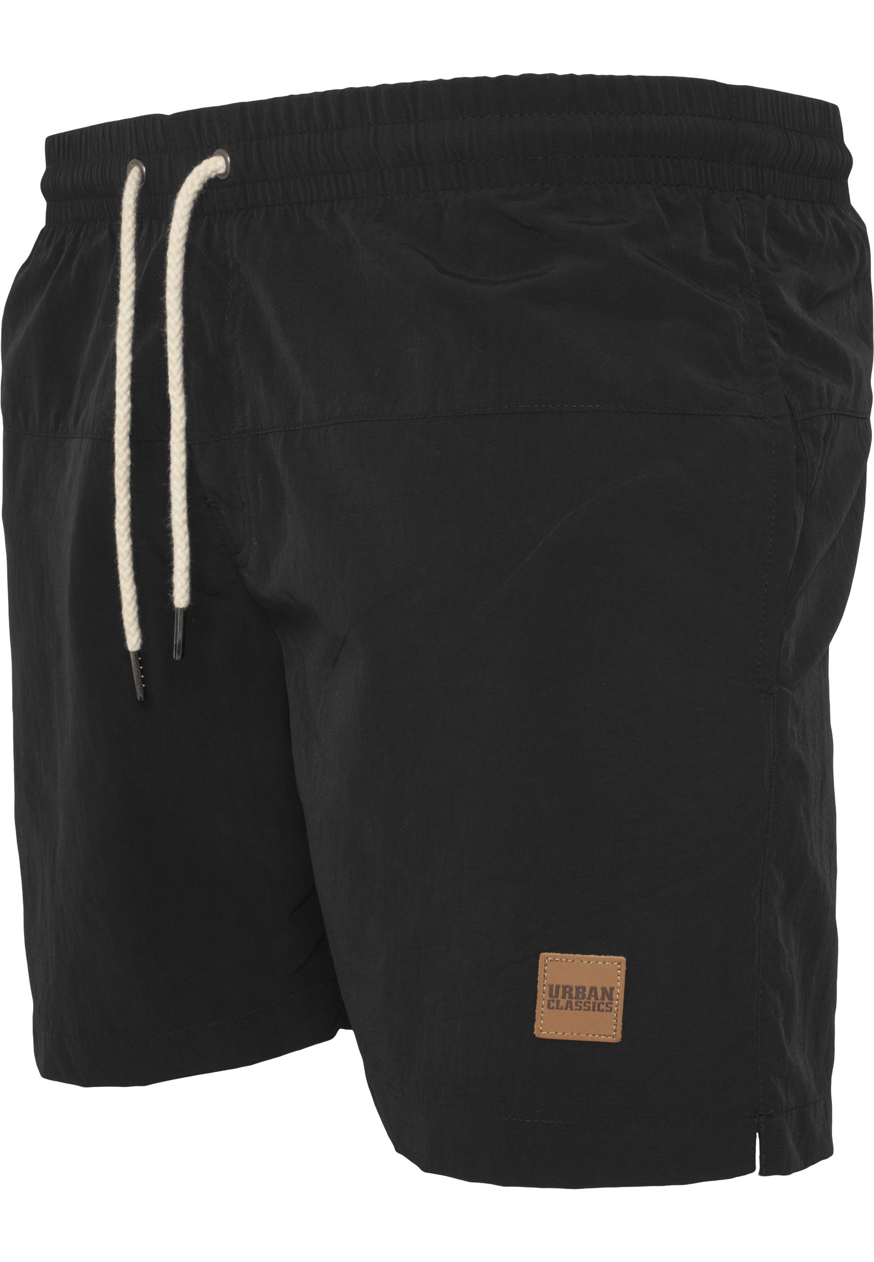 Badeshorts URBAN CLASSICS "Urban Classics Herren Block Swim Shorts", Herren, Gr. 5XL, US-Größen, blk, blk, 100% Polyamid, Badehosen Badeshorts 2