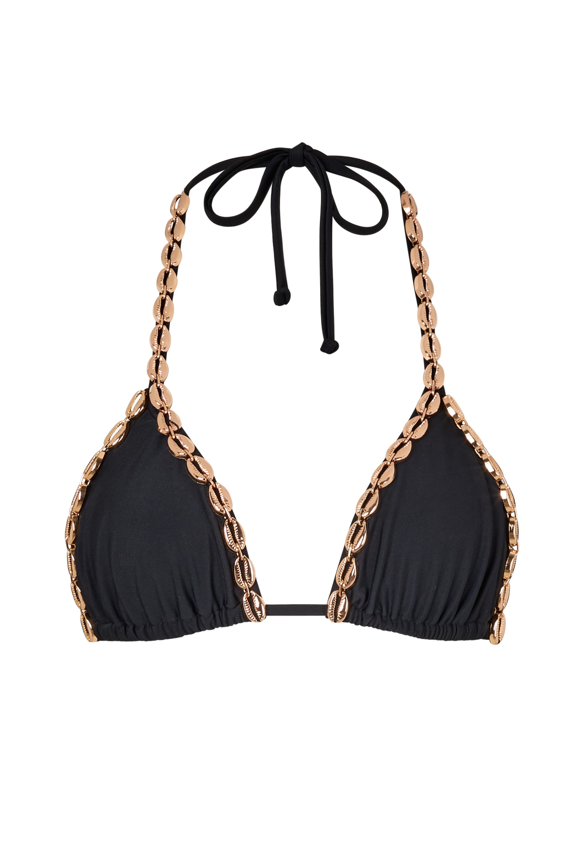 Moda Minx Triangel-Bikini-Top »Gold Shells Trim Edge Triangle Top«, (1 St.), mit tollen Muschel-Elementen
